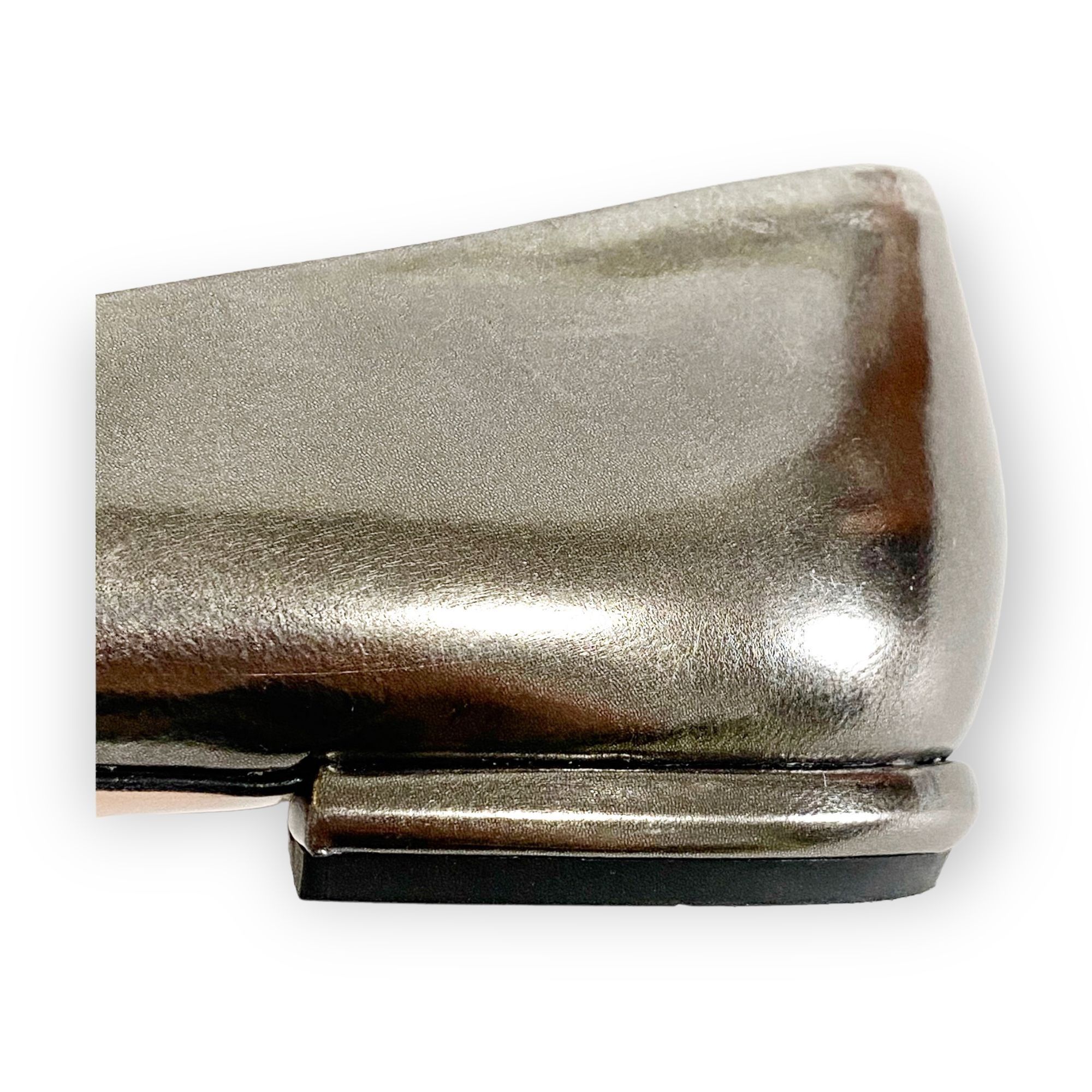 Prada Prada Pewter Metallic leather Jeweled flats, size 38.5 EU Size US 8.5 / IT 38.5 - 11 Thumbnail