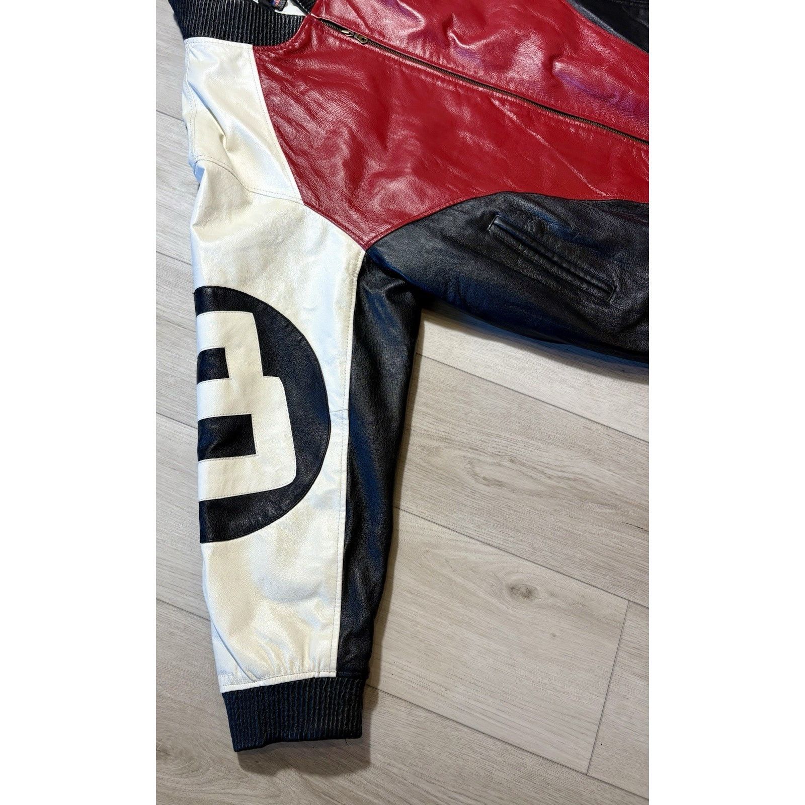 Other David Puddy Seinfeld Style 8 Ball Leather Jacket VTG 3XL Size US XXL / EU 58 / 5 - 8 Thumbnail