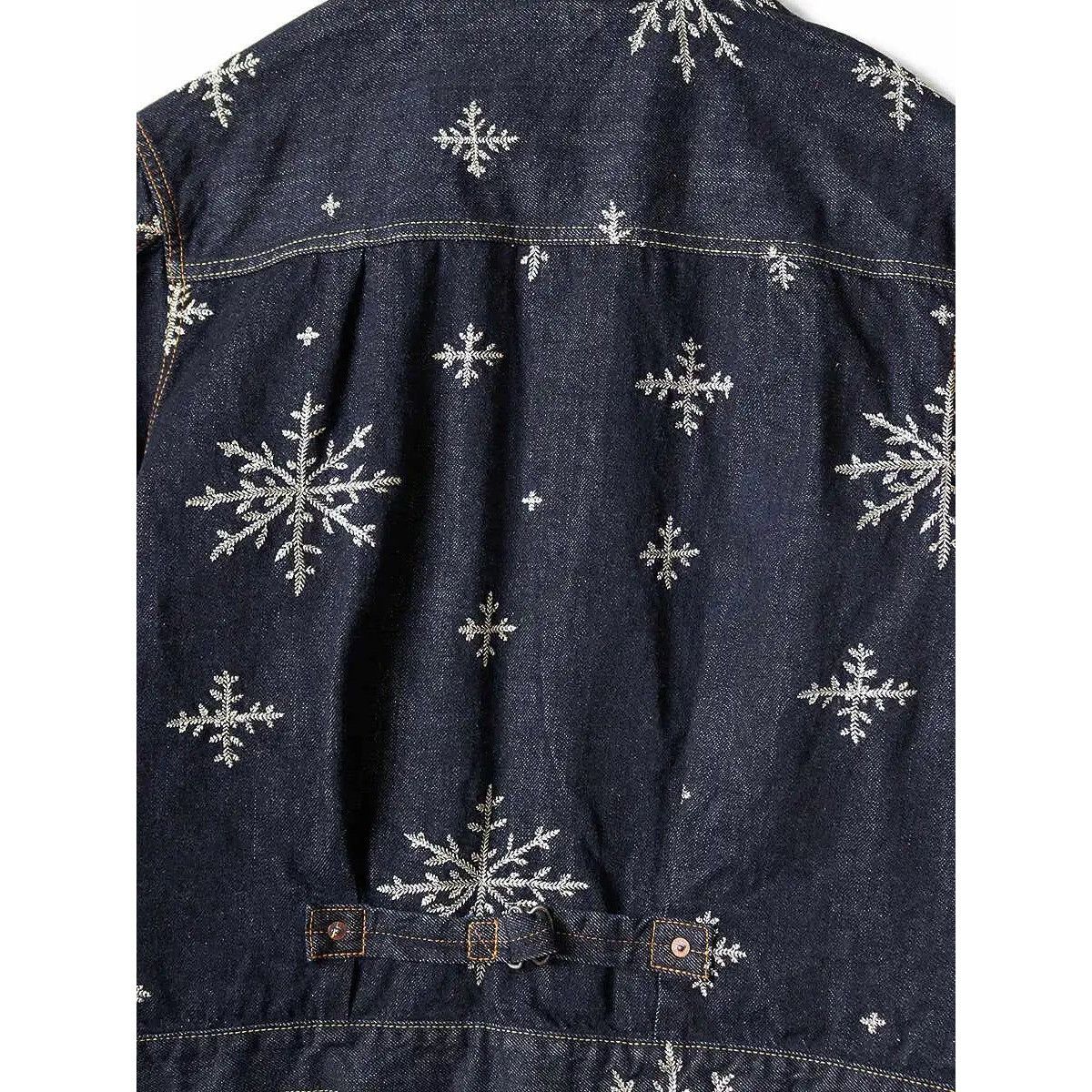 Kapital Kapital 14oz denim snow pattern embroidery 1ST JKT Jacket Size US XXL / EU 58 / 5 - 9 Thumbnail