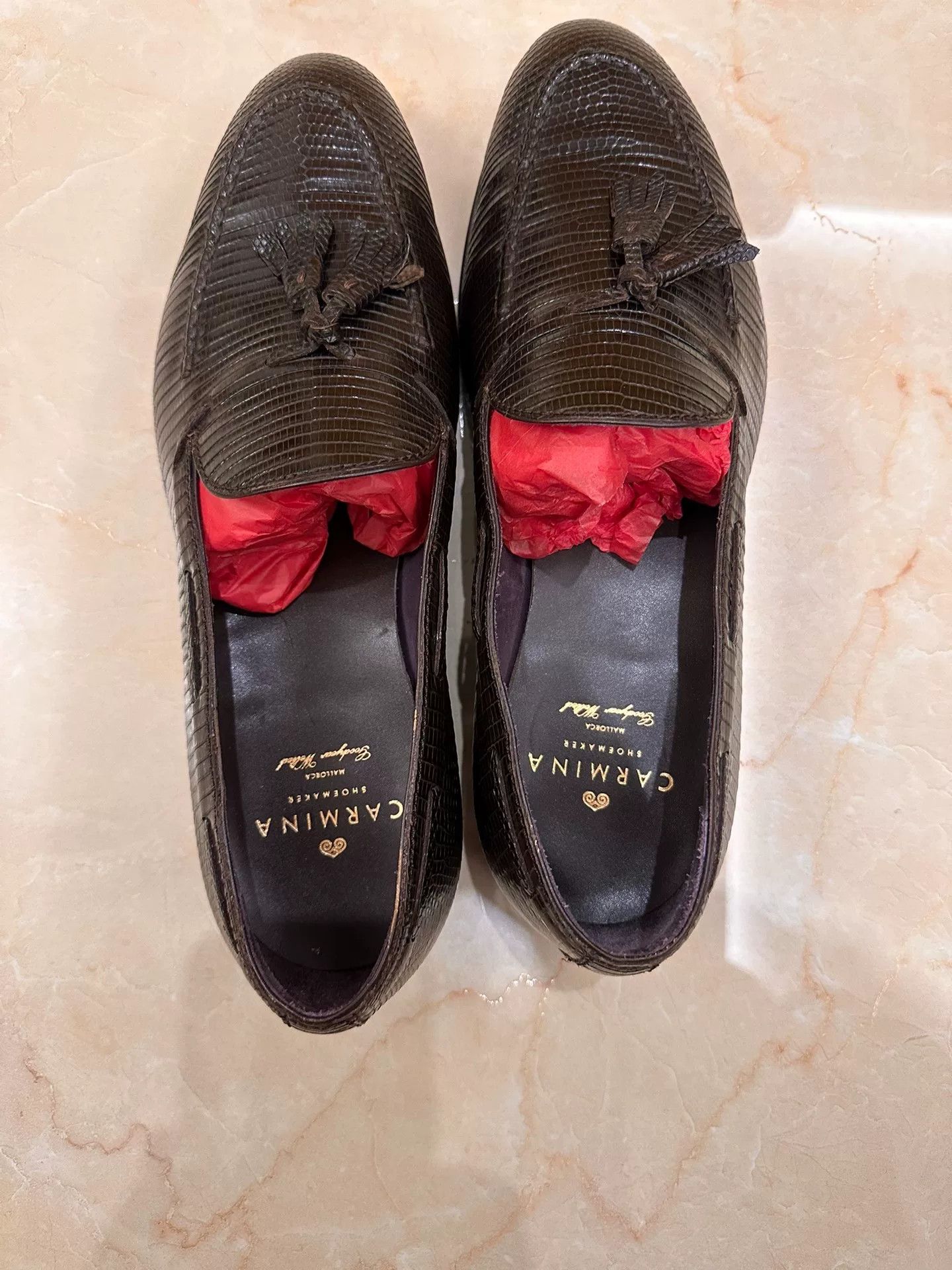 Carmina Carmina Brown Lizard Leather Loafer Size US 11 / EU 44 - 1 Thumbnail