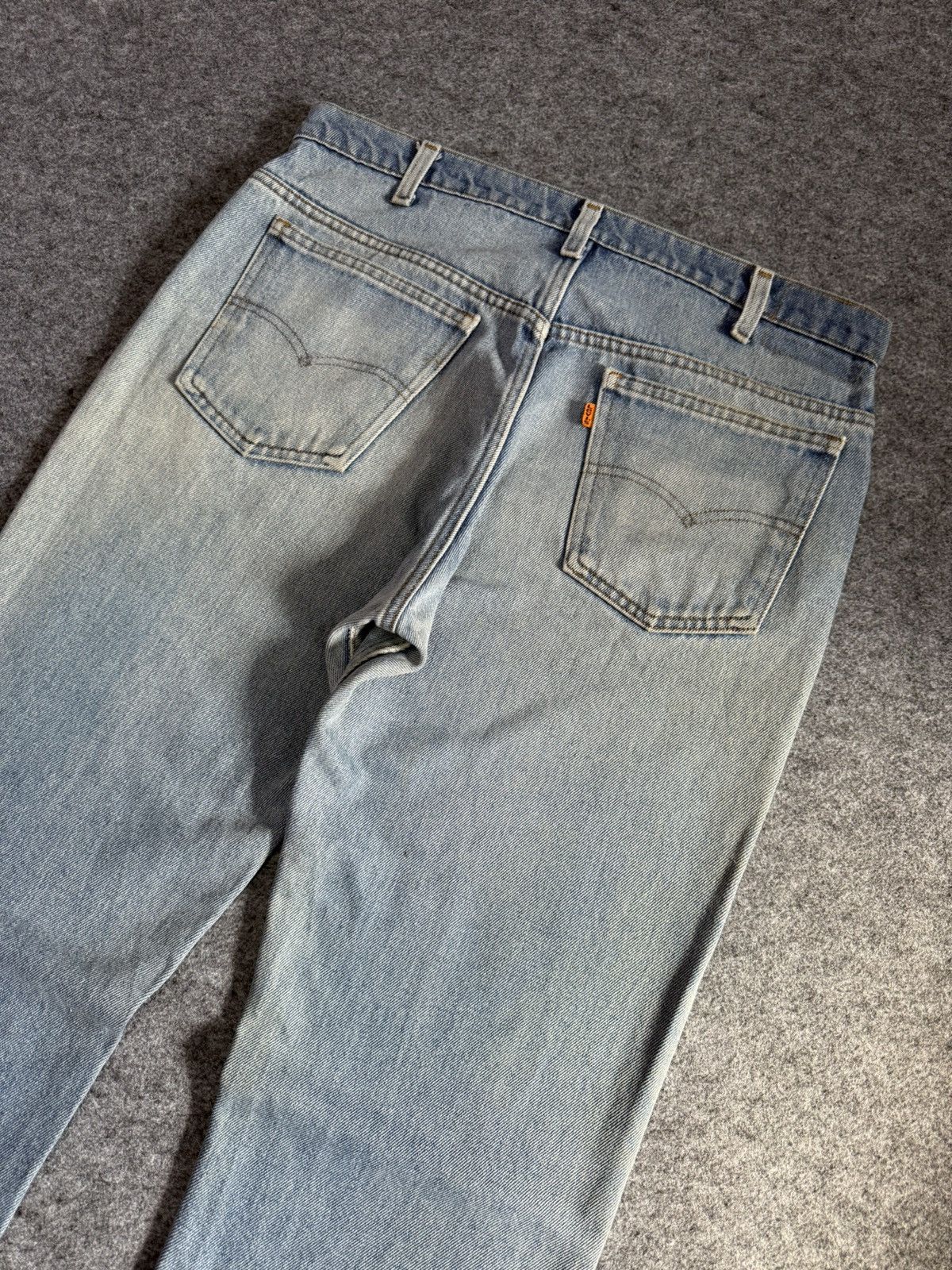 Levi's 80s Vintage Levis 575 Orange Tab Muddy Light Wash Jeans Size US 35 - 3 Thumbnail
