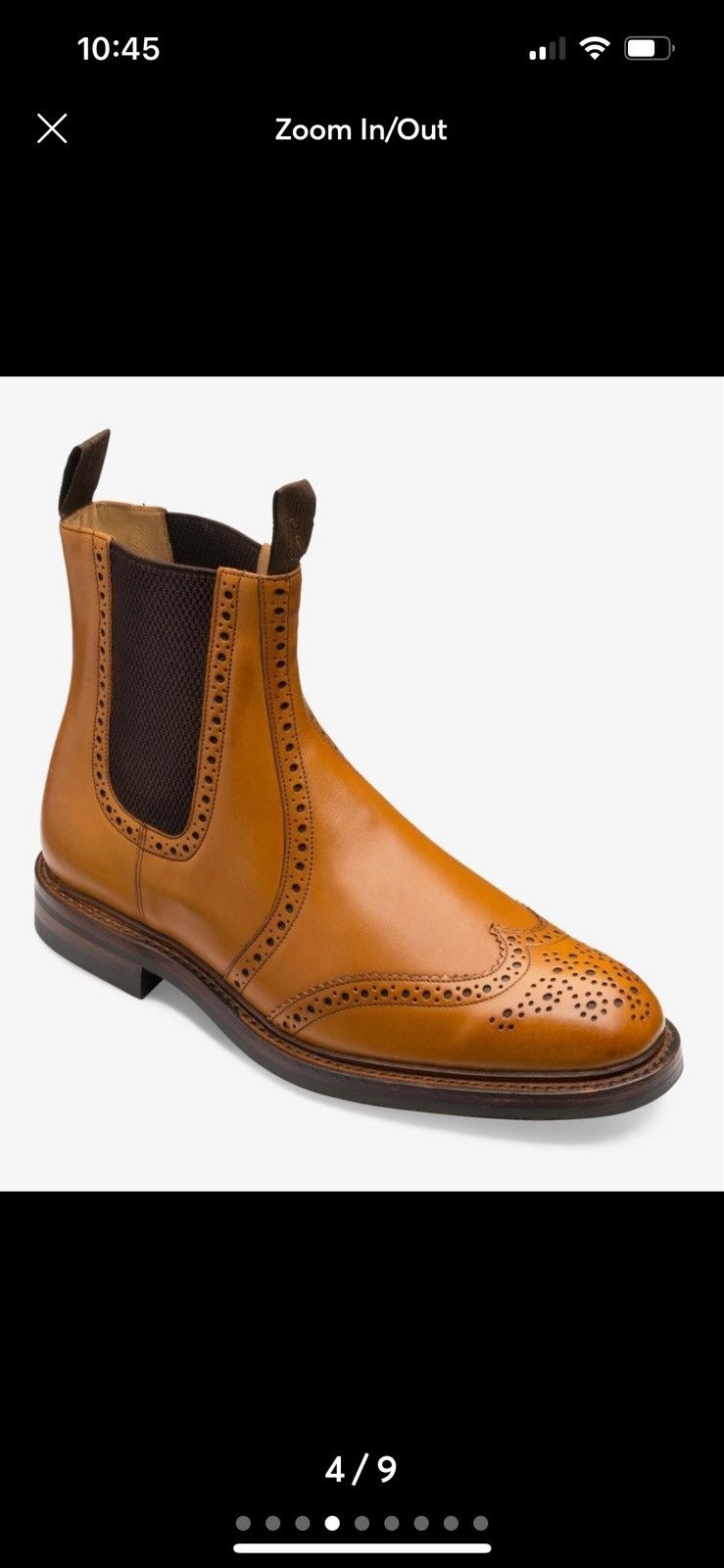 Loake Loake 1880 Thirsk Chelsea Boots UK Made – Tan Brogue – Rare Size US 10 / EU 43 - 7 Thumbnail