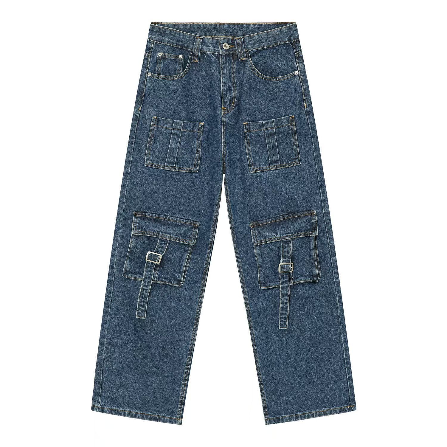 Japanese Brand × Jean Heavyweight Vintage Multi-Pocket Loose Fit Work Jeans Size US 32 / EU 48 - 5 Thumbnail