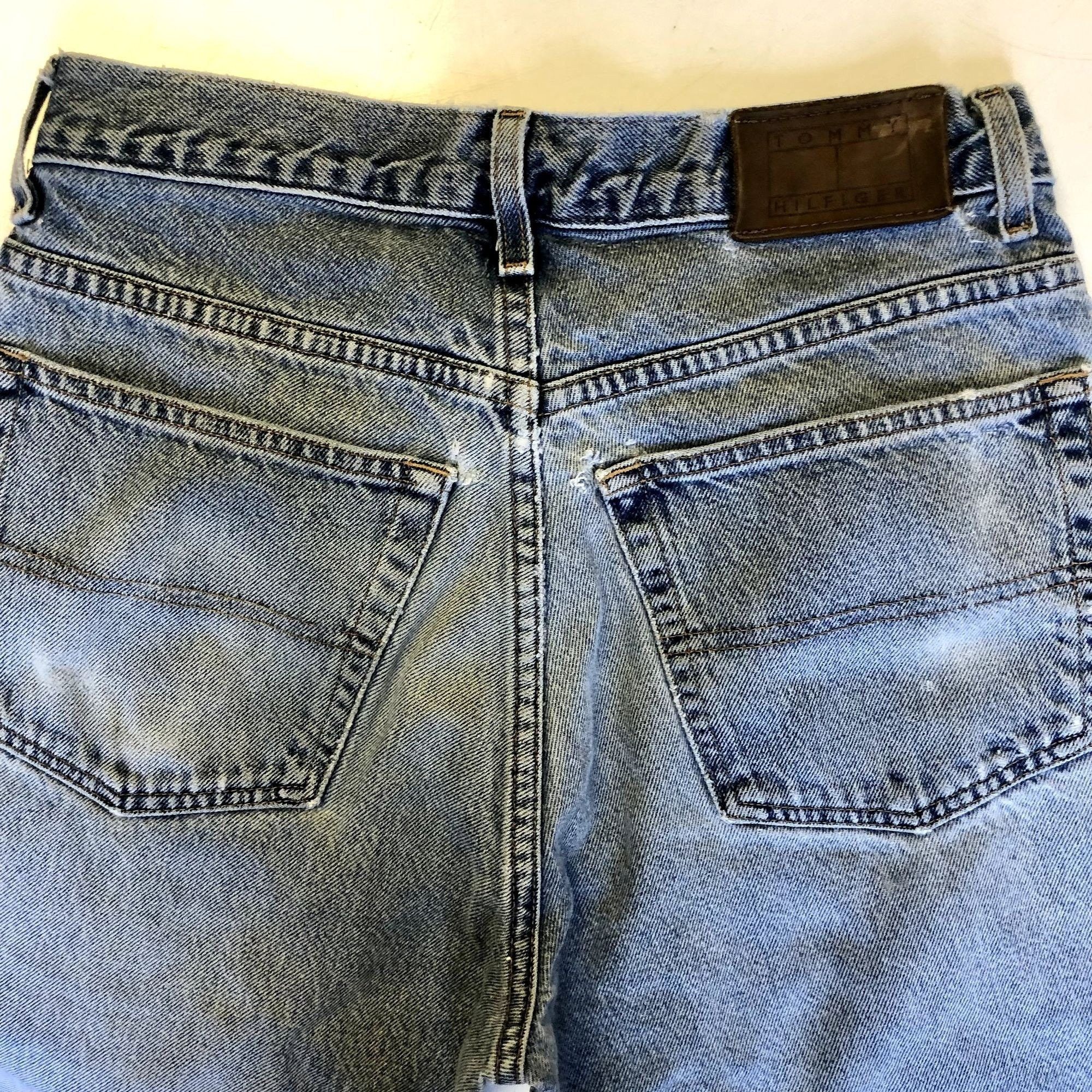 Tommy Hilfiger 80 90's DISTRESSED Blue Jeans Streetwear DENIM SKATER Pants Size US 30 / EU 46 - 8 Thumbnail