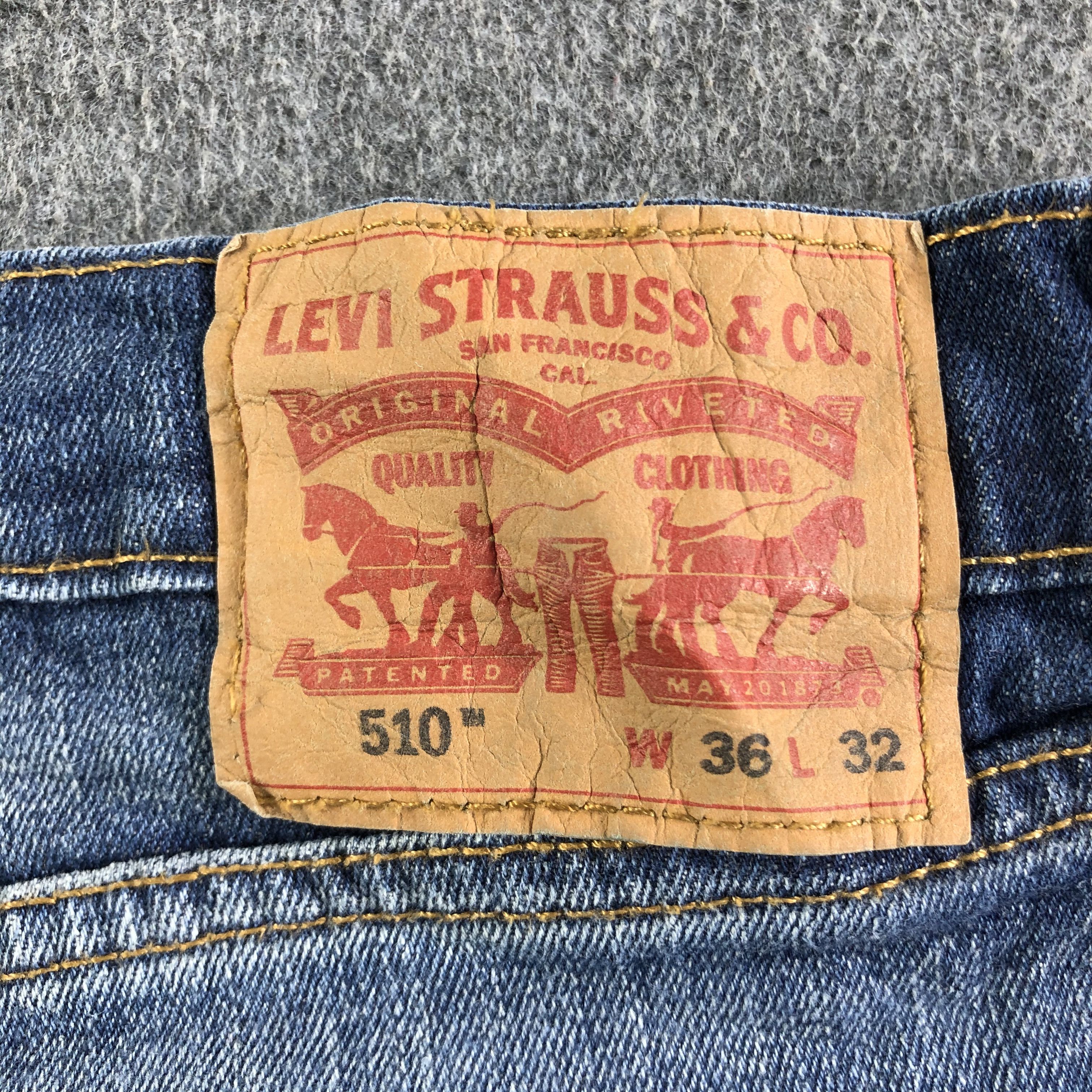 Levi's Vintage Blue Wash Levis 510 Jeans-J4487 Size US 36 / EU 52 - 5 Thumbnail