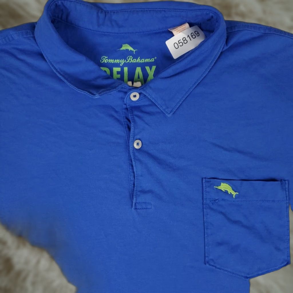 Tommy Bahama VINTAGE Tommy Bahama Polo Shirt Mens 3XL Short Sleeve Casual Blue Cotton Blend Mens Size US XXL / EU 58 / 5 - 1 Thumbnail