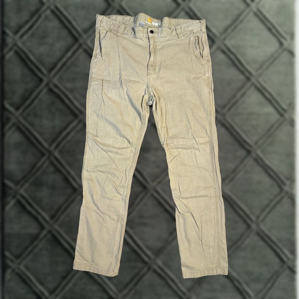 Carhartt Carhartt Workwear Khaki Tan Straight Fit 40x32 Pants Men Beige Khakis Pockets Size US 40 / EU 56 - 1 Thumbnail