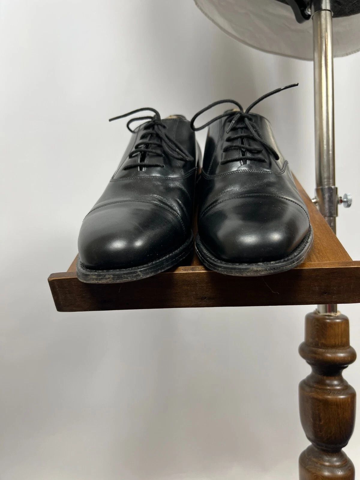 Barker Barker London Black Leather Oxford Lace Up Formal Shoes Size US 9.5 / EU 42-43 - 3 Thumbnail