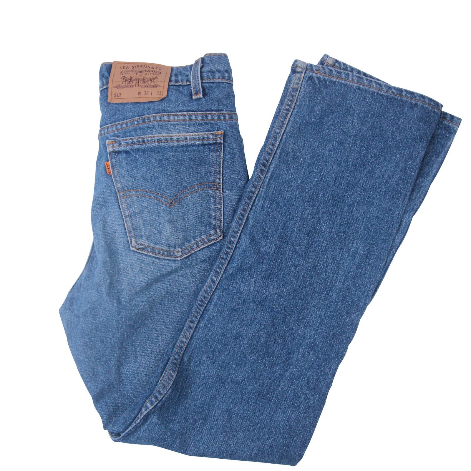 Levi's × Vintage Vintage Levis 517 Orange Tab Denim Jeans Size US 32 / EU 48 - 5 Thumbnail