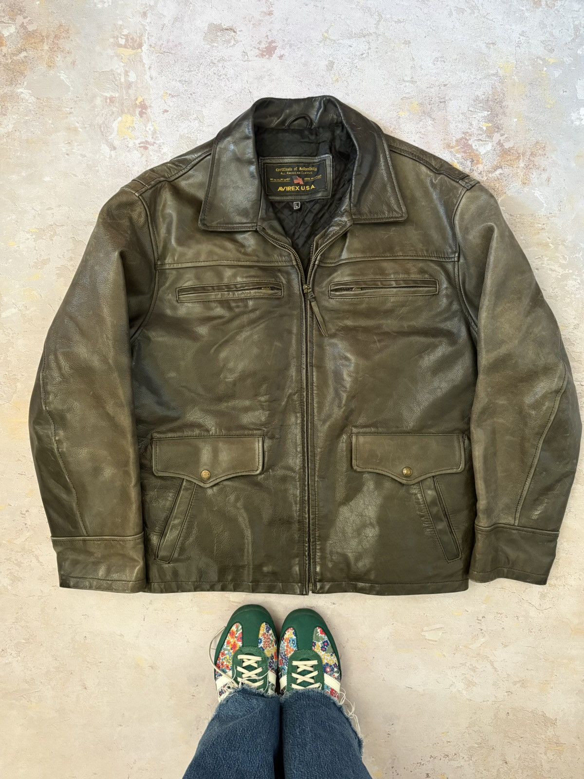 Avirex Vintage 90s Avirex Leather jacket Size US L / EU 52-54 / 3 - 1 Thumbnail