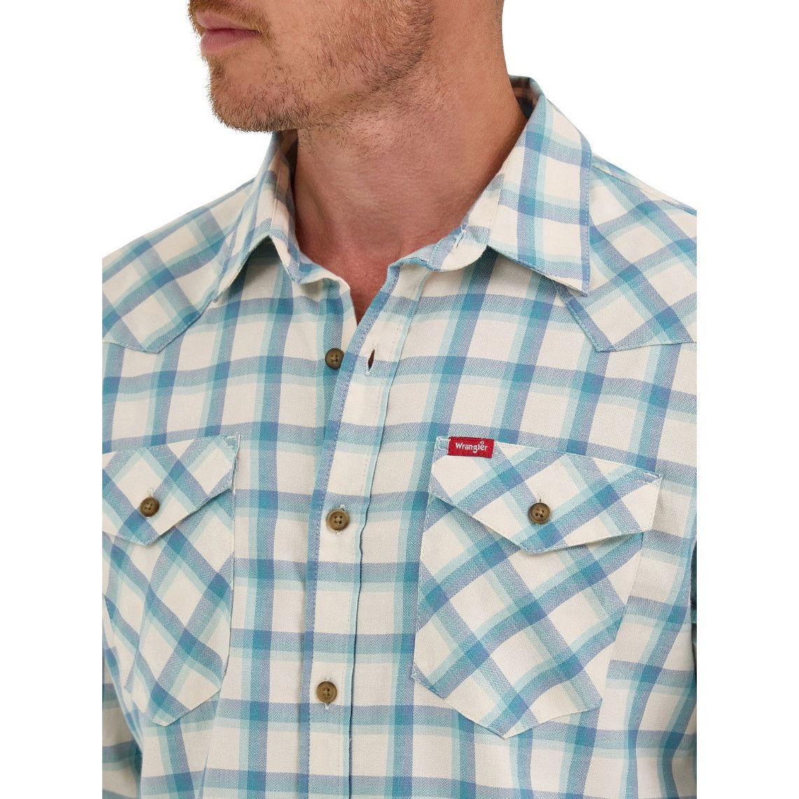 Wrangler Men's 2XL Slim Fit Long Sleeve Woven Twill Shirt casual Size US XXL / EU 58 / 5 - 3 Thumbnail