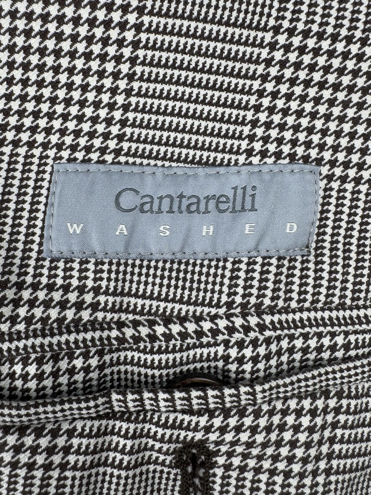 Cantarelli Cantarelli Washed grey checkered cotton houndstooth blazer Size 44R - 10 Thumbnail