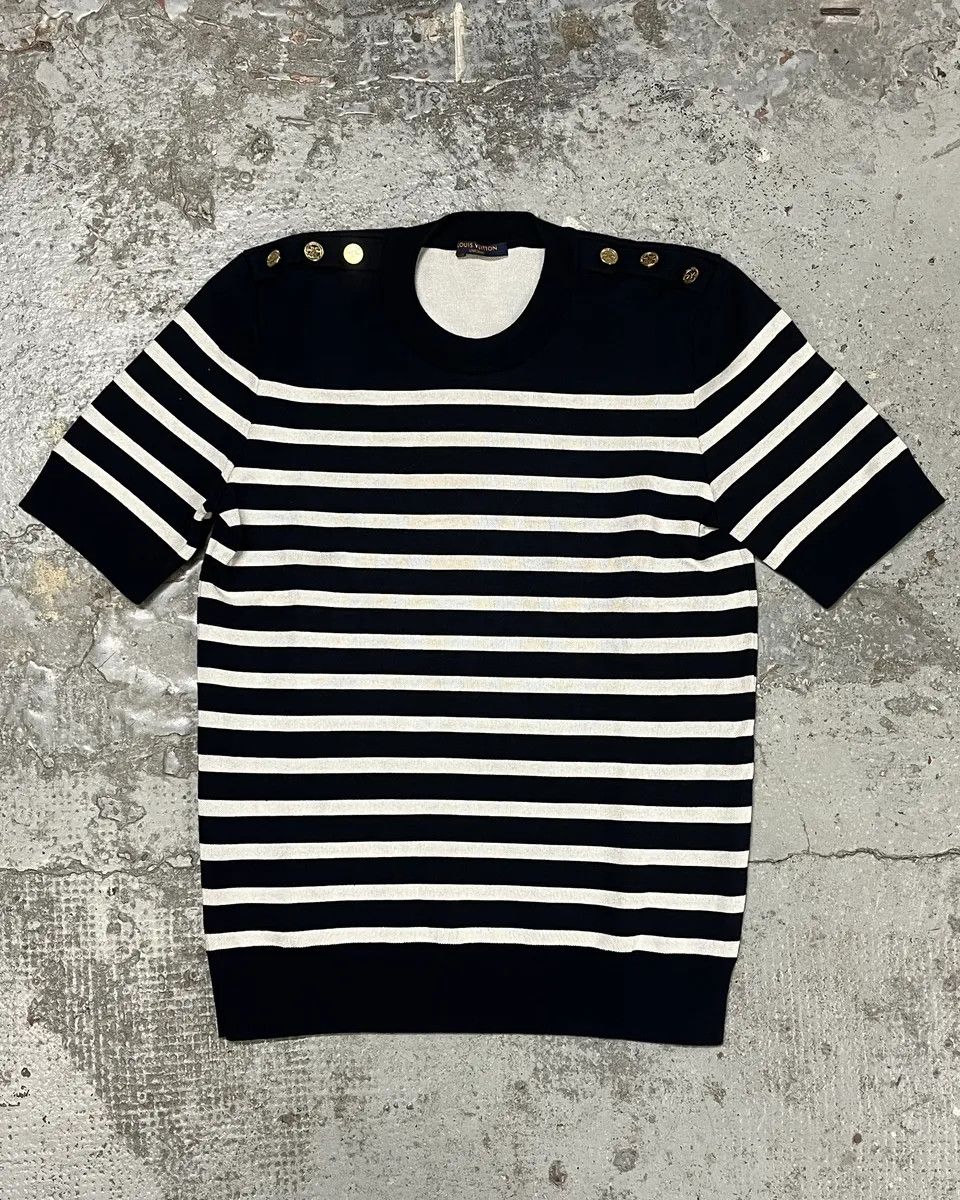 Louis Vuitton Louis Vuitton Uniform Navy Striped T-Shirt Size US XS / EU 42 / 0 - 1 Thumbnail