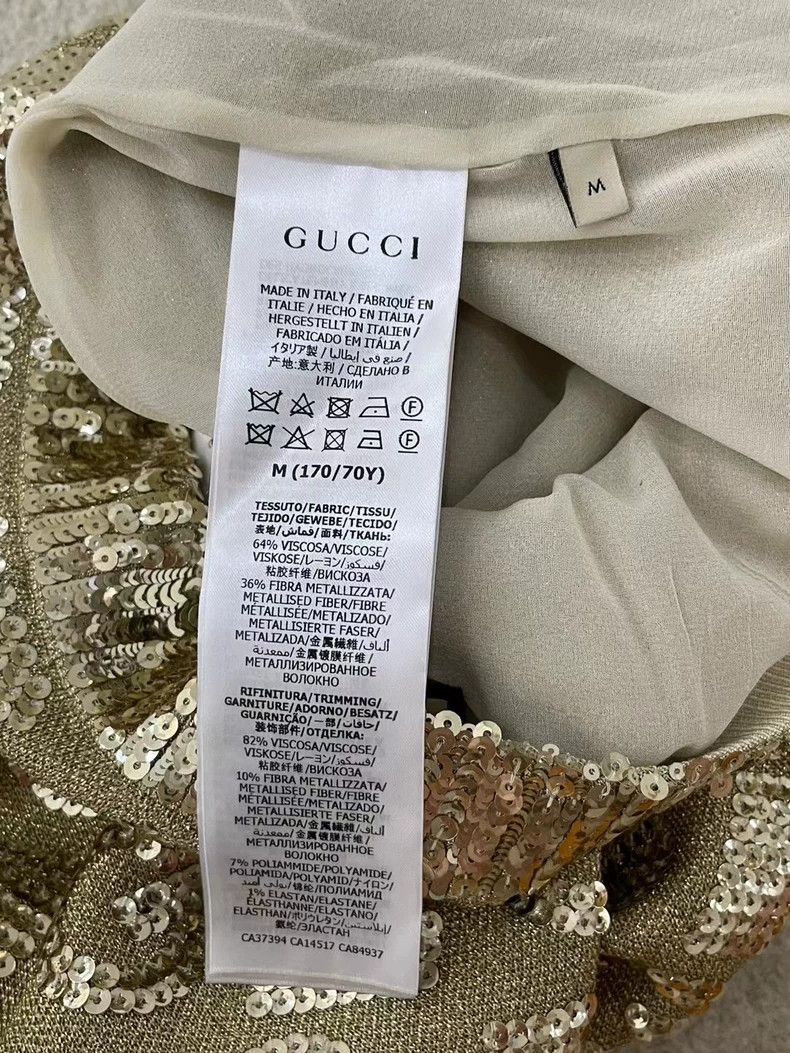 Gucci Gucci SizeM Diamond gold thread jacquard skirt Size 42" / US 20 - 5 Thumbnail