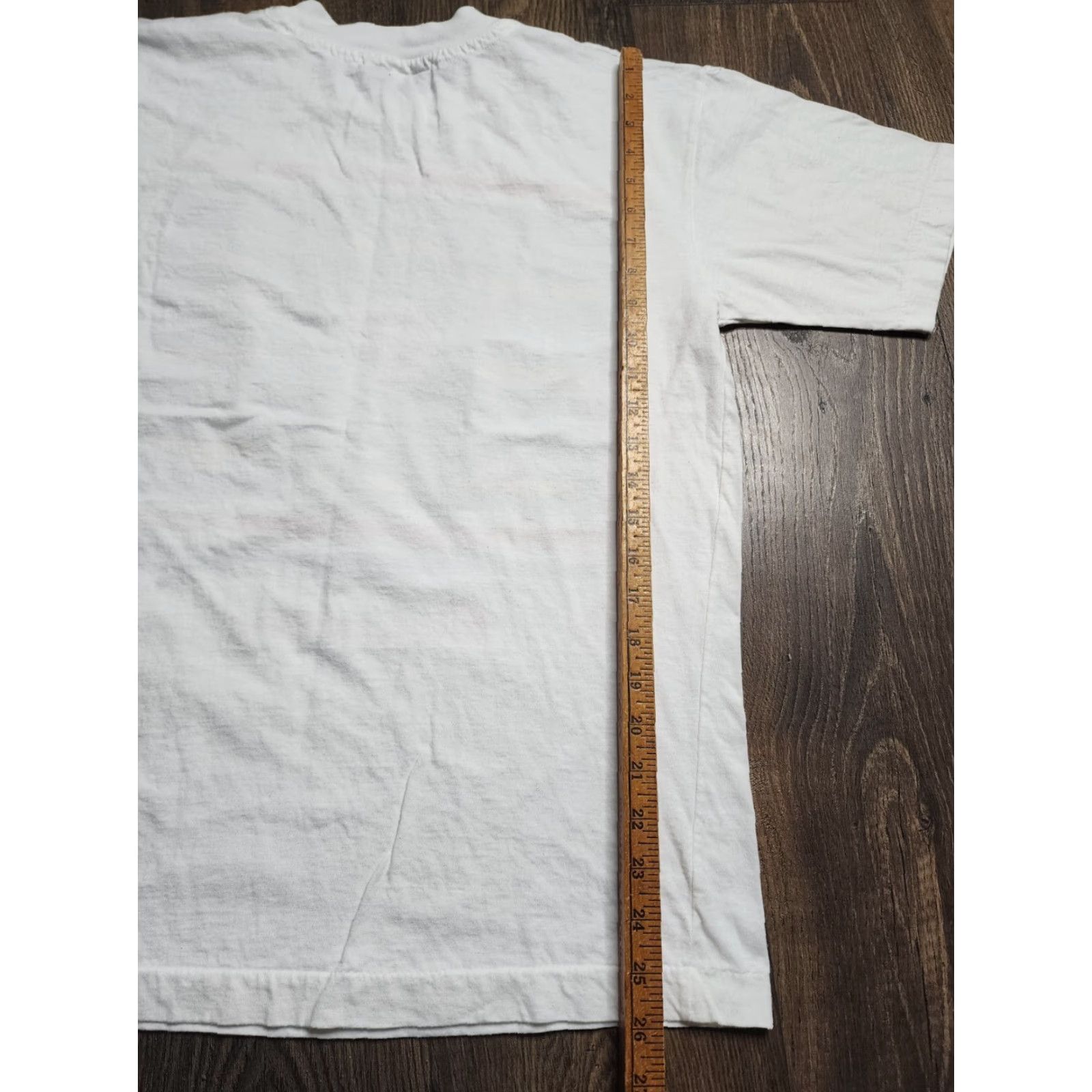 Vintage VINTAGE Antoinette T-SHIRT Shirt Mens L White Cotton 1980s Crew Neck Short Sleeve Knots Stitch Mexico Size US L / EU 52-54 / 3 - 3 Thumbnail