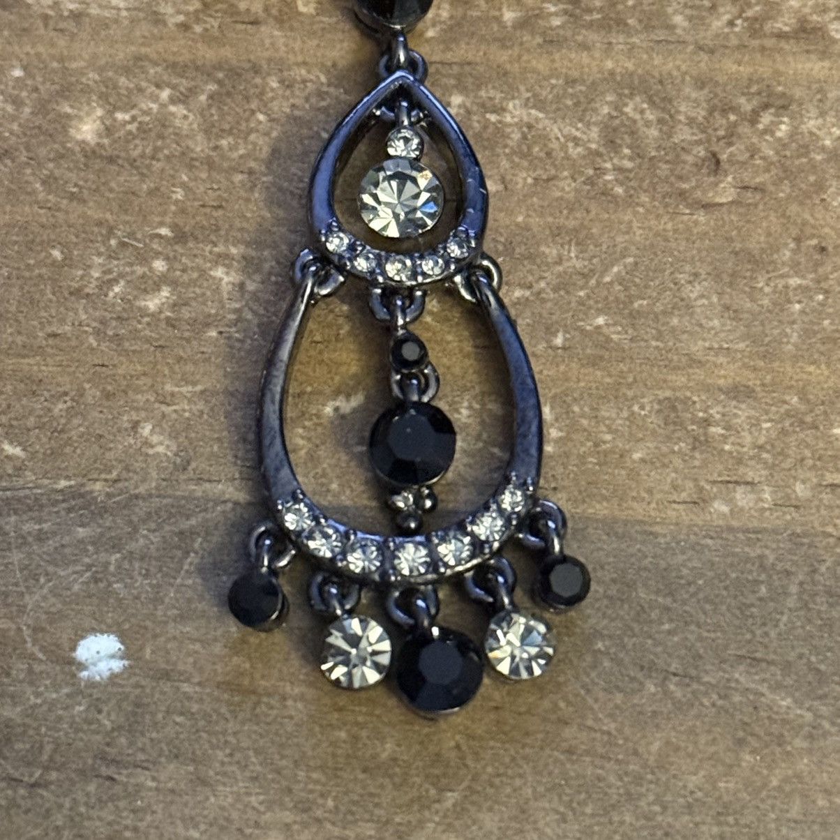 Other Gunmetal rhinestone flower chandelier pendant necklace Size ONE SIZE - 5 Thumbnail