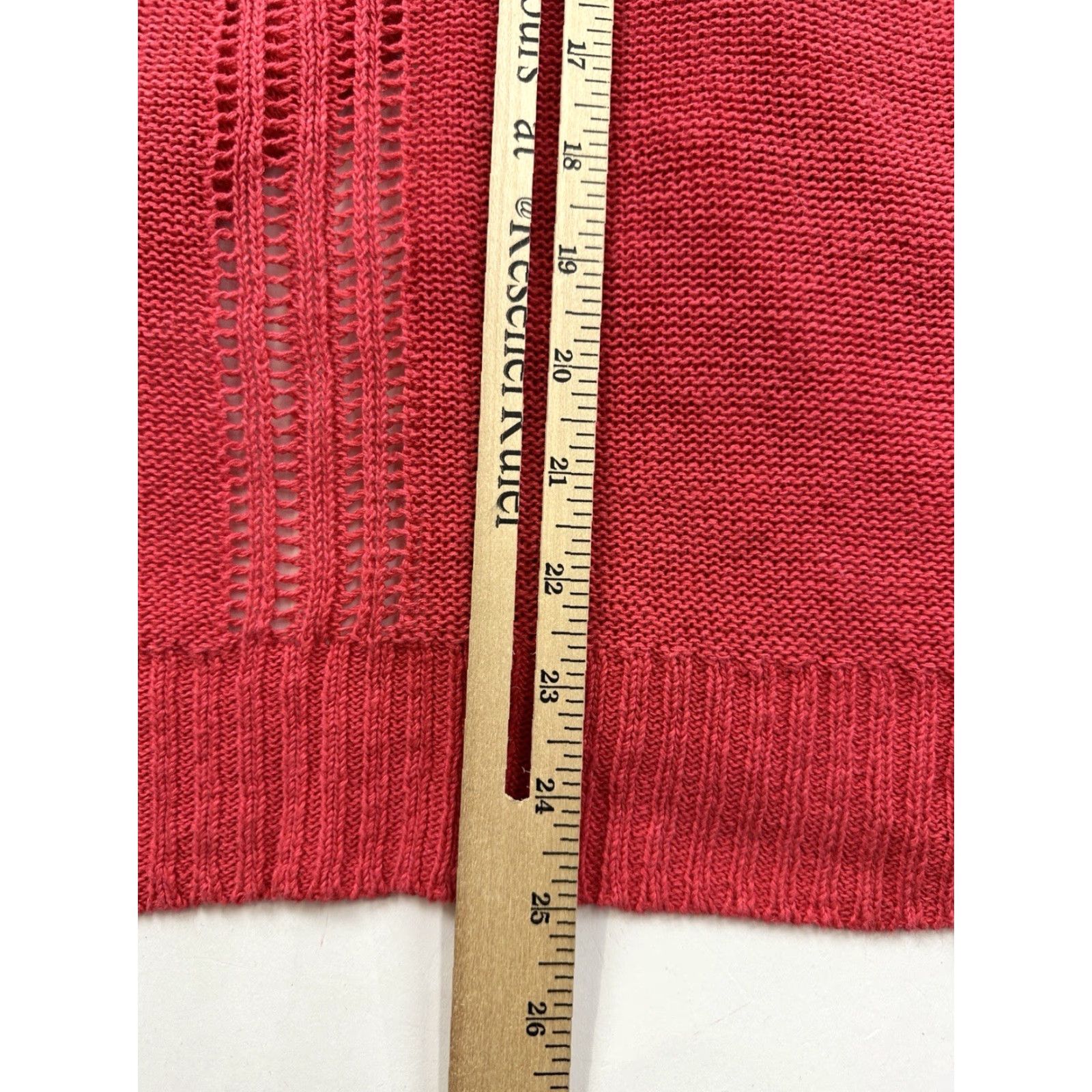 Eileen Fisher Eileen Fisher Sweater Cardigan Womens Medium Red Linen Open Lightweight Knits Solid Vintage No Size M / US 6-8 / IT 42-44 - 7 Thumbnail