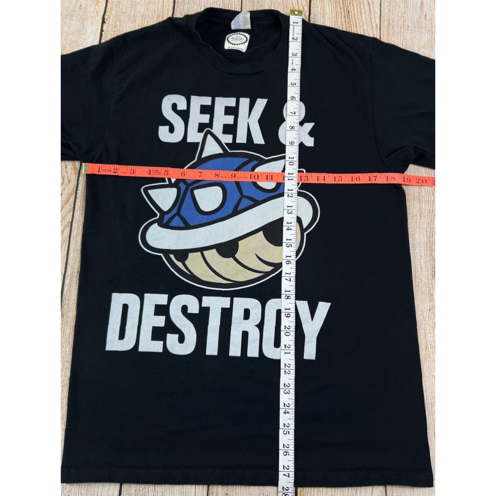 Nintendo VINTAGE Nintendo Mario Seek & Destroy Shell Black T Shirt Medium Men Crew Neck Short Sleeve Graphic Print Bowser 90s Cartoon Retro Mens Size US M / EU 48-50 / 2 - 4 Thumbnail