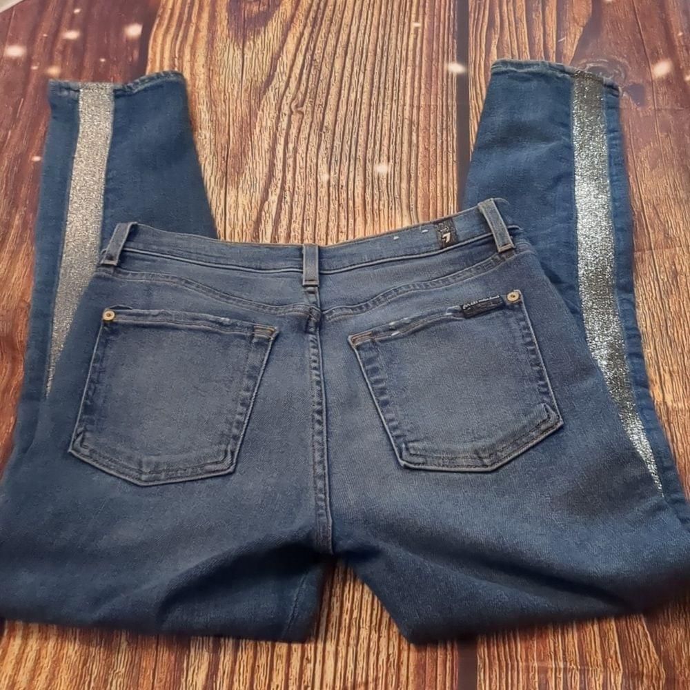 7 For All Mankind 7 for all mankind high waist ankle skinny jeans size 27 Size 28" / US 6 / IT 42 - 5 Thumbnail