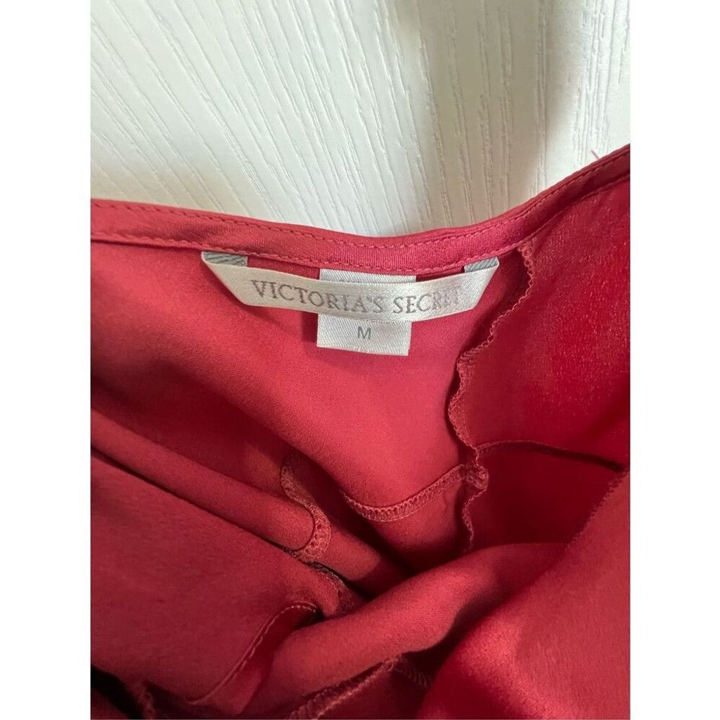 Victoria's Secret Victoria’s Secret Red Cowl Neck Spaghetti Strap Slip Dress Size ONE SIZE - 2 Thumbnail