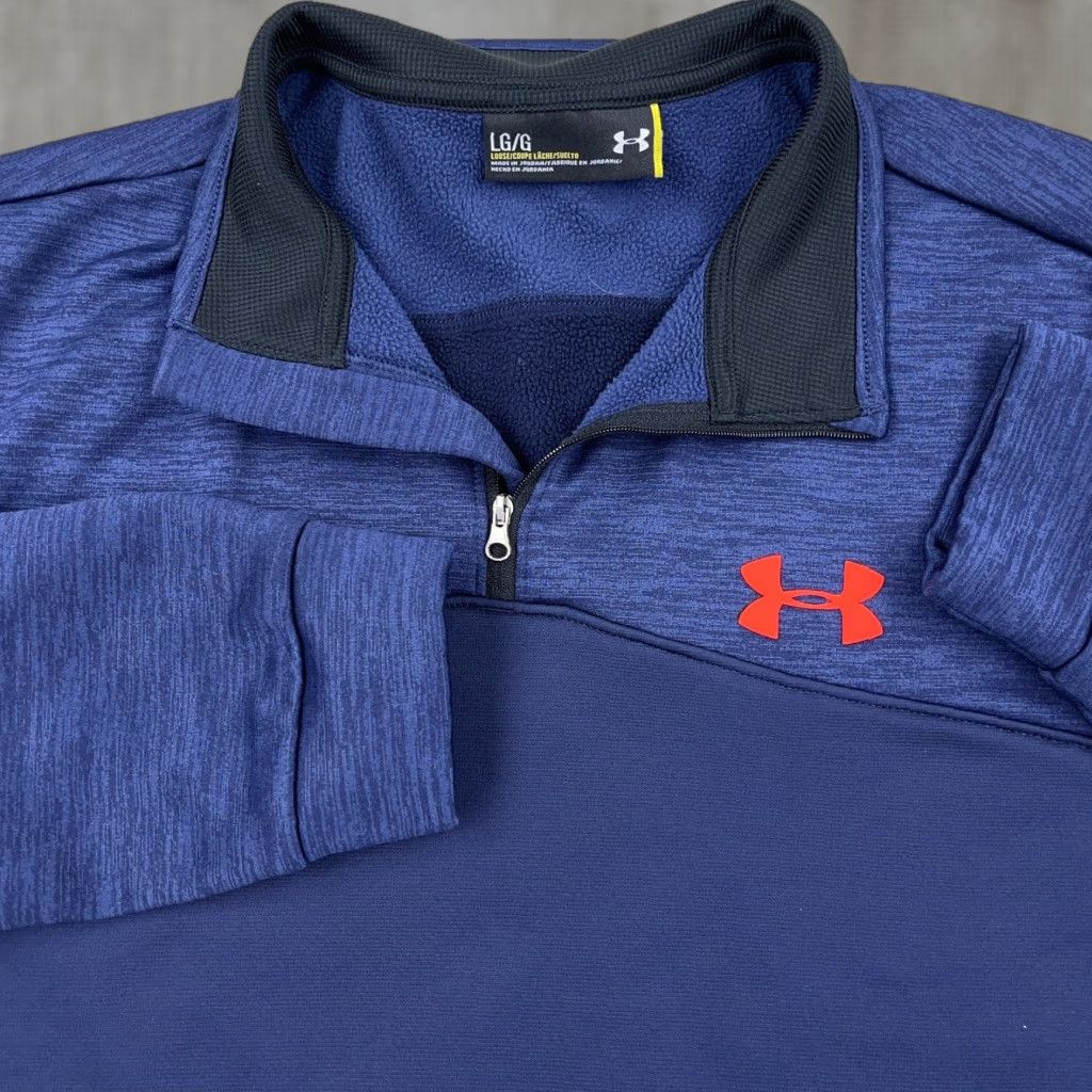 Under Armour Under Armour Sweatshirt Men L Blue 1/4 Zip Mock Neck Performance Golf Sport Regular Size US L / EU 52-54 / 3 - 1 Thumbnail