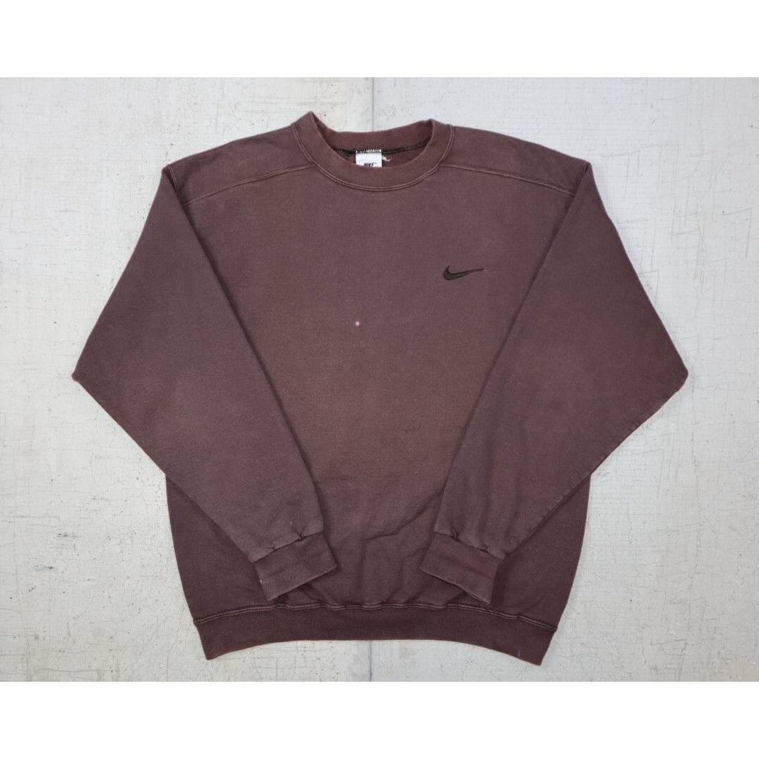Nike Vintage 90s Nike Crewneck Sweatshirt Brown Swoosh Sportswear Size US M / EU 48-50 / 2 - 4 Thumbnail