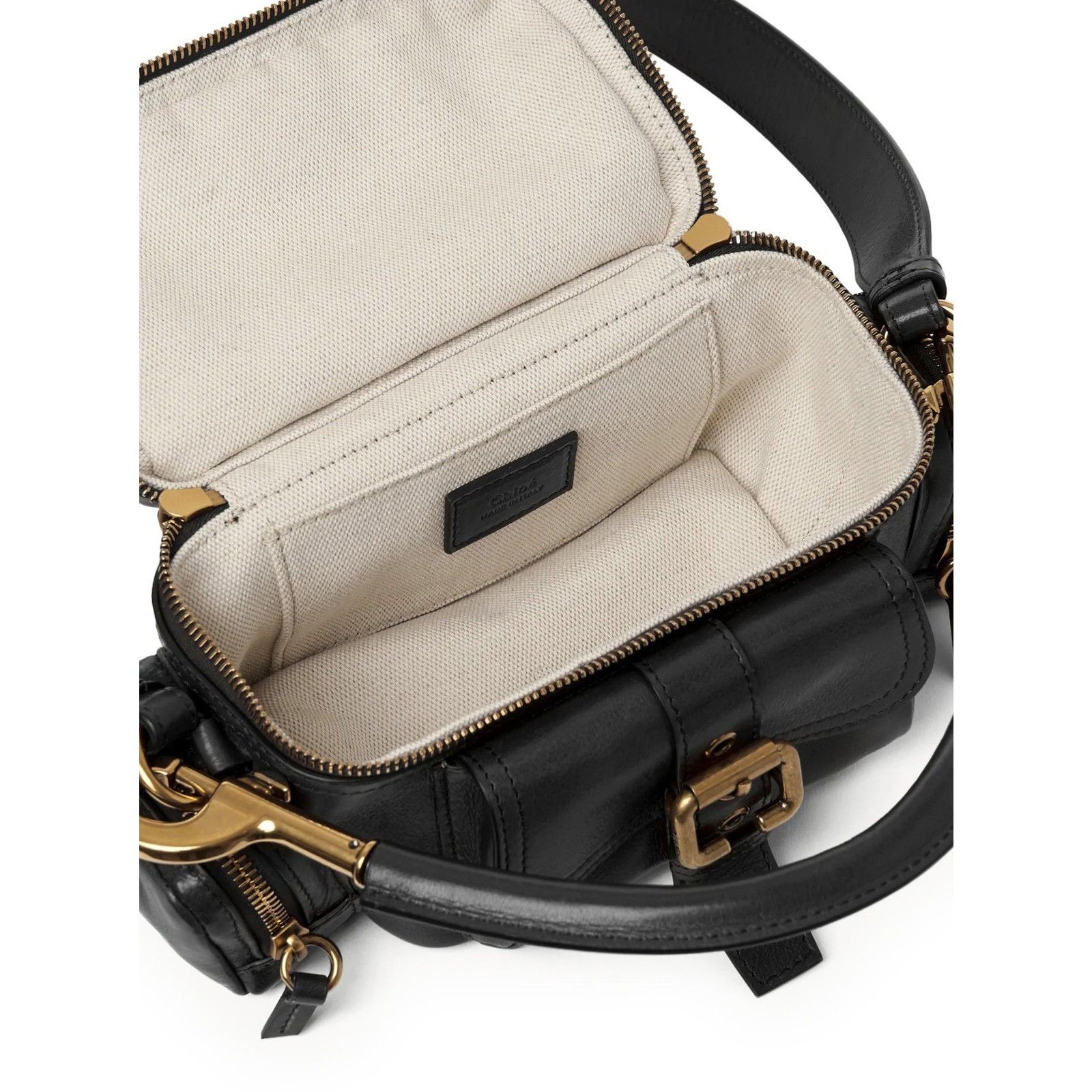 Chloe Chloe Small Camera Black Shiny Leather Shoulder Bag New & Au Size ONE SIZE - 4 Thumbnail