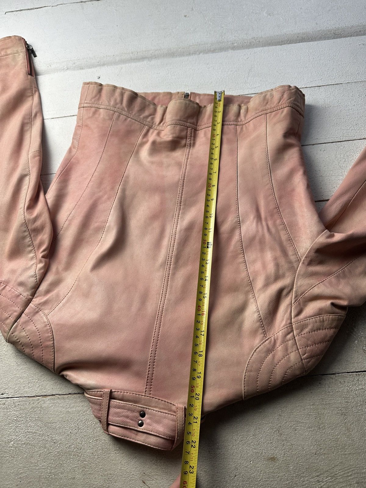 Other 🚨Y2K RICK OWENS TYPE DIRTY SLIM FIT ZIP LEATHER JACKET Size XS / US 0-2 / IT 36-38 - 19 Thumbnail