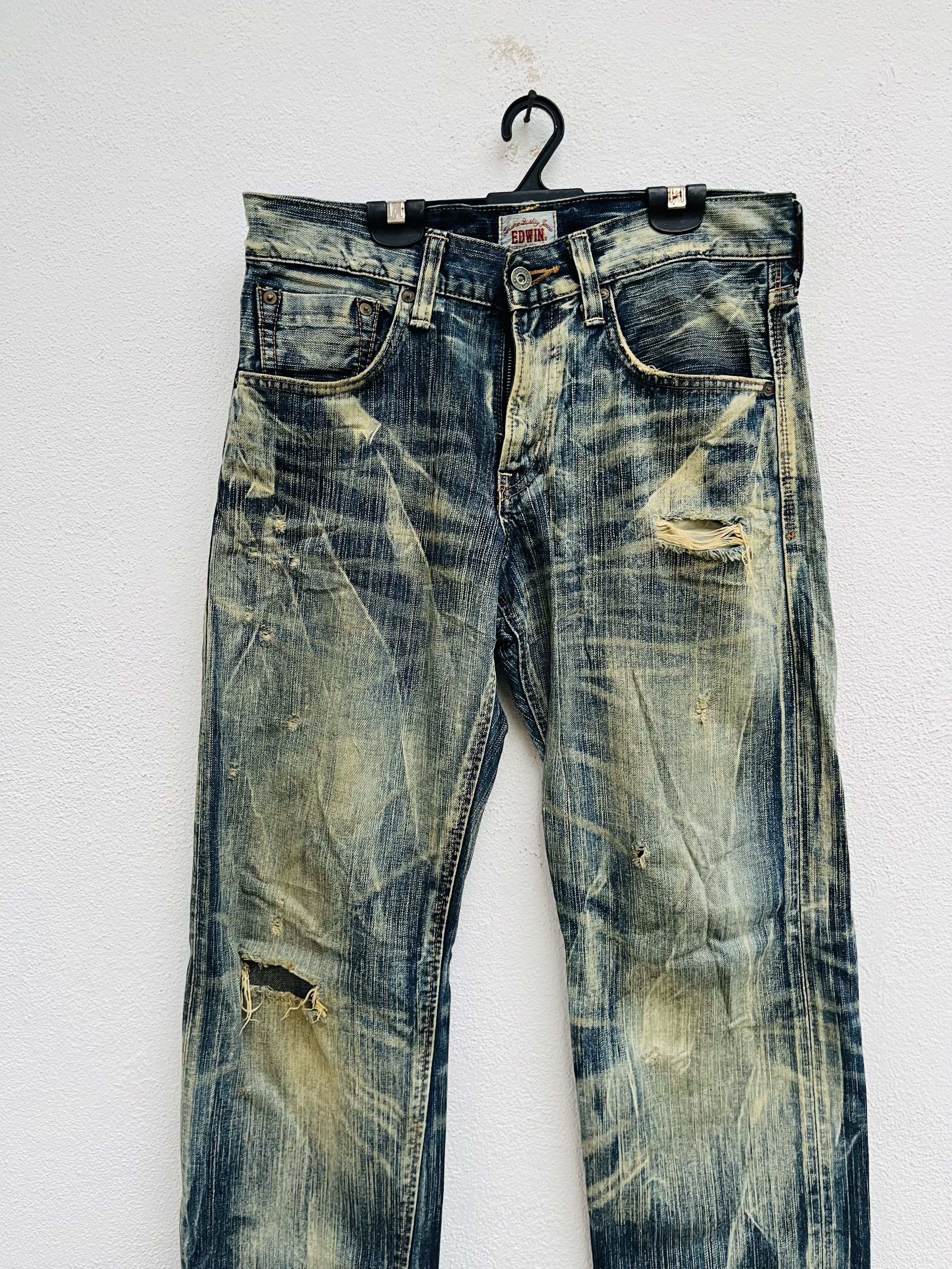 Edwin × Japanese Brand Vintage Edwin Exclusive XV Japanese Distressed Fashion Style Size US 31 - 3 Thumbnail