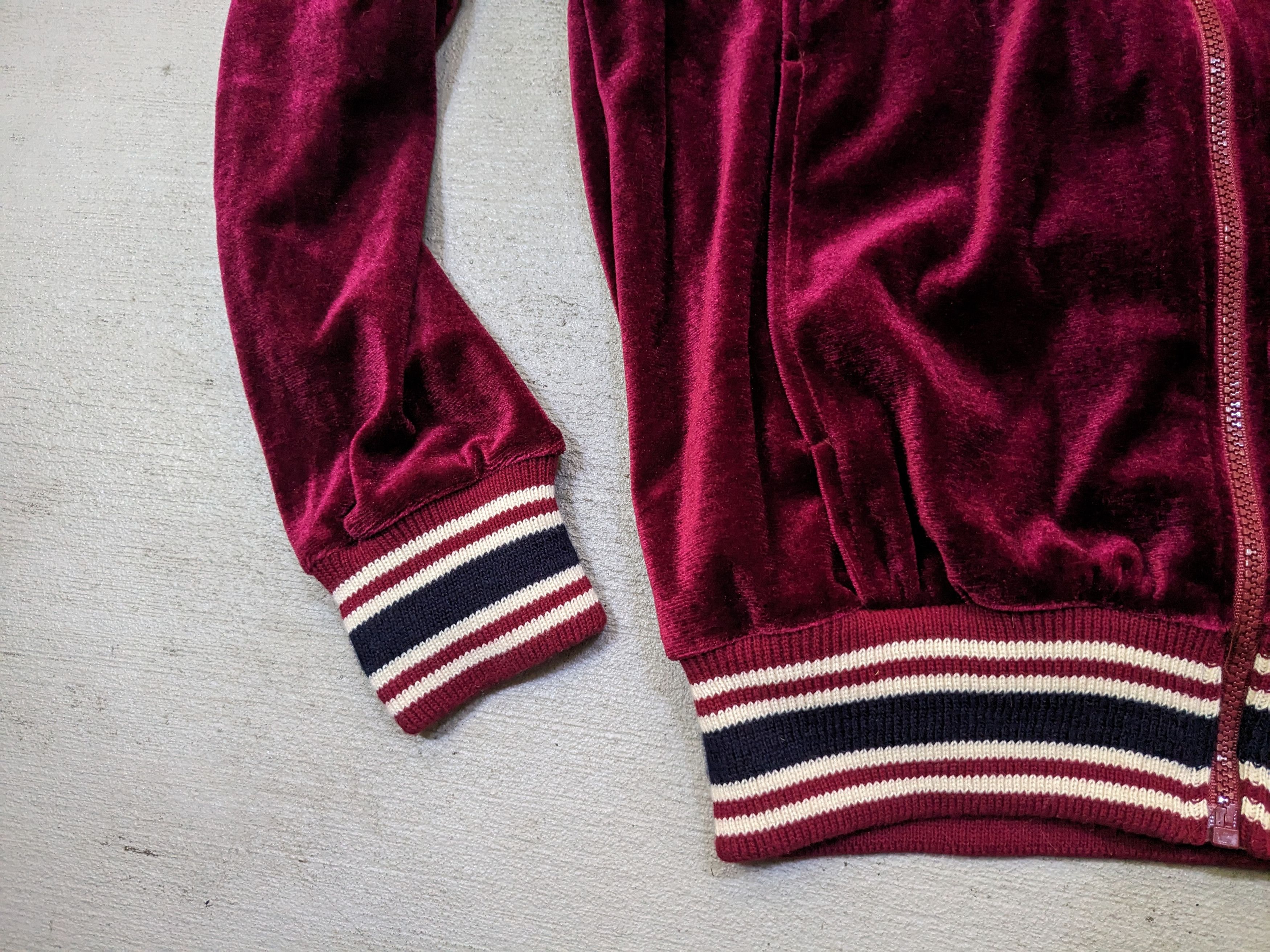 Christian Dior Monsieur Vintage Christian Dior Velvet Zip Up Shirt Medium Burgundy Size US M / EU 48-50 / 2 - 2 Thumbnail