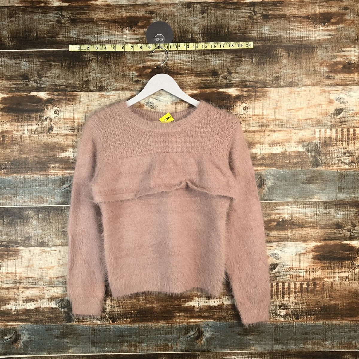 Homespun Knitwear × Japanese Brand DL Beams Heart Pink Mohair fur shaggy Knitwear #C320 Size XS / US 0-2 / IT 36-38 - 1 Thumbnail