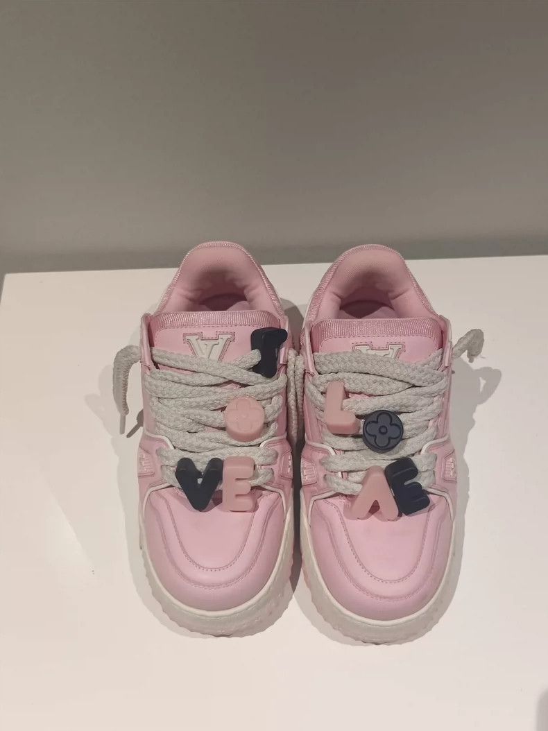Louis Vuitton Louis Vuitton Trainer Maxi Pink Fat Ding Shoes Size US 5.5 / IT 35.5 - 2 Thumbnail