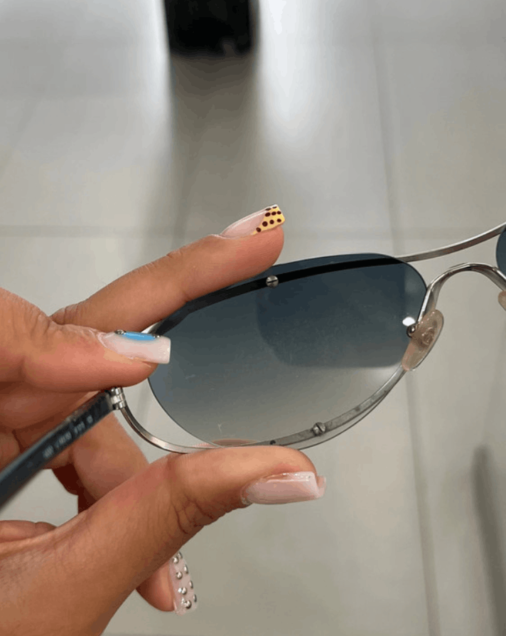Chanel Chanel Sunglasses 4020 Rhinestone Logo 4017Rimless Vintage Size ONE SIZE - 7 Thumbnail
