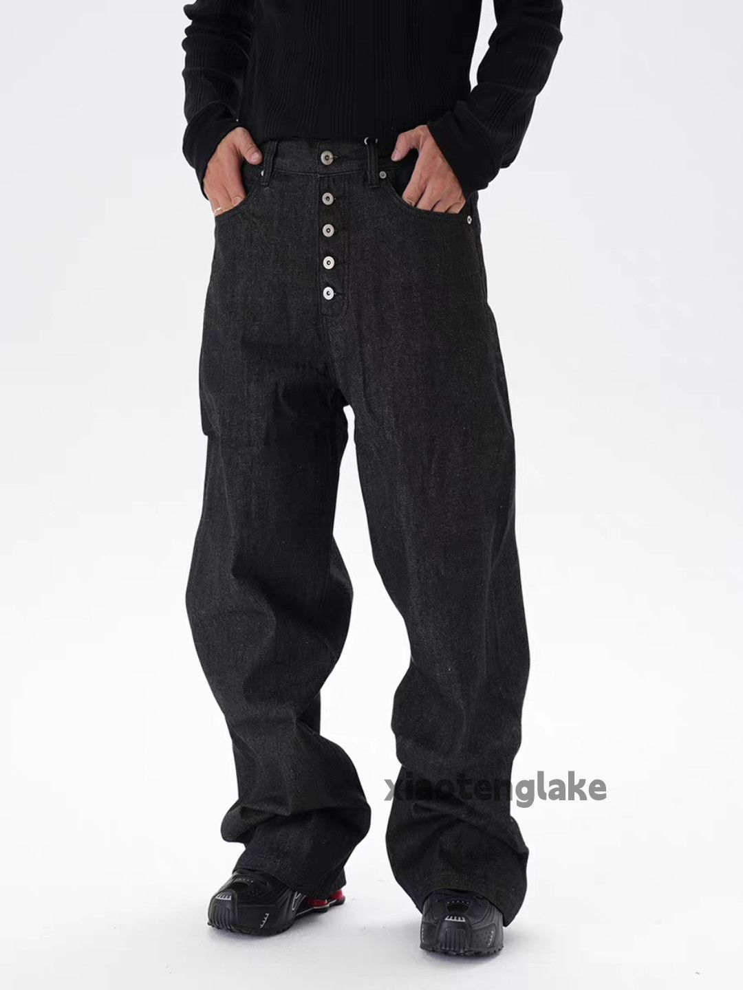 Jean Unisex utility loose baggy skate hiphop y2k jeans Size US 30 / EU 46 - 7 Thumbnail