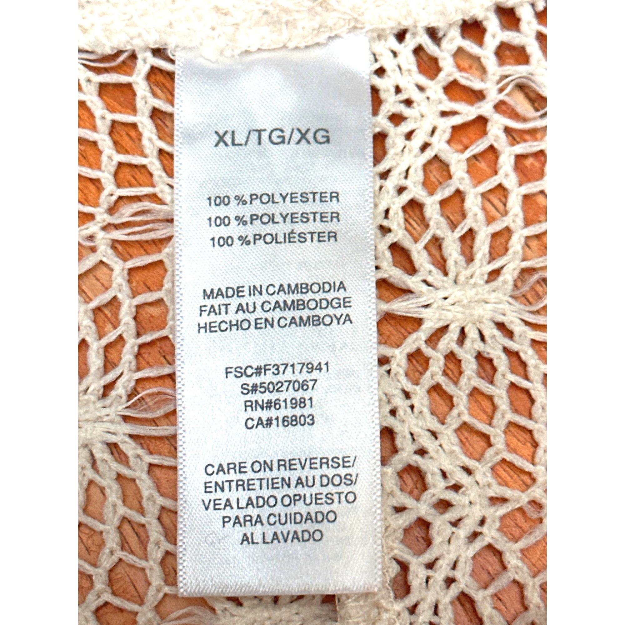 Other CCC Vintage Cream Lace Short Sleeve Embroidered Pullover Blo Size XL / US 12-14 / IT 48-50 - 6 Thumbnail