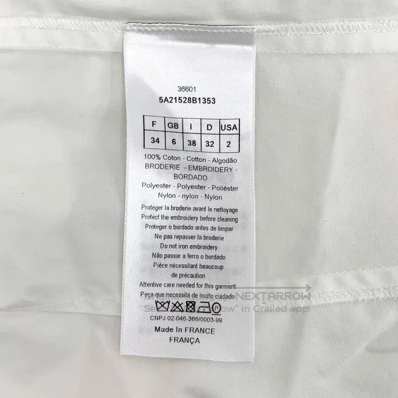 Dior Dior Logo Sequin Embroidered Cotton Dress. Size US 34 / EU 50 - 6 Thumbnail