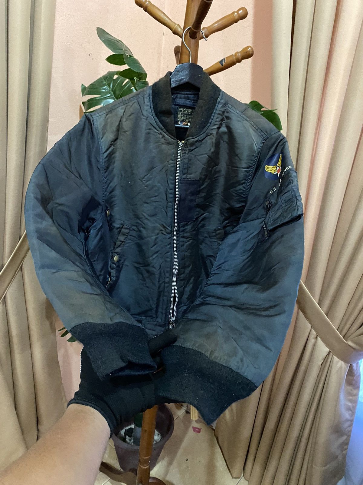 I. Spiewak And Sons Vintage U.S. Army Air Force MA-1 Flight Jacket Made In USA Size US M / EU 48-50 / 2 - 5 Thumbnail