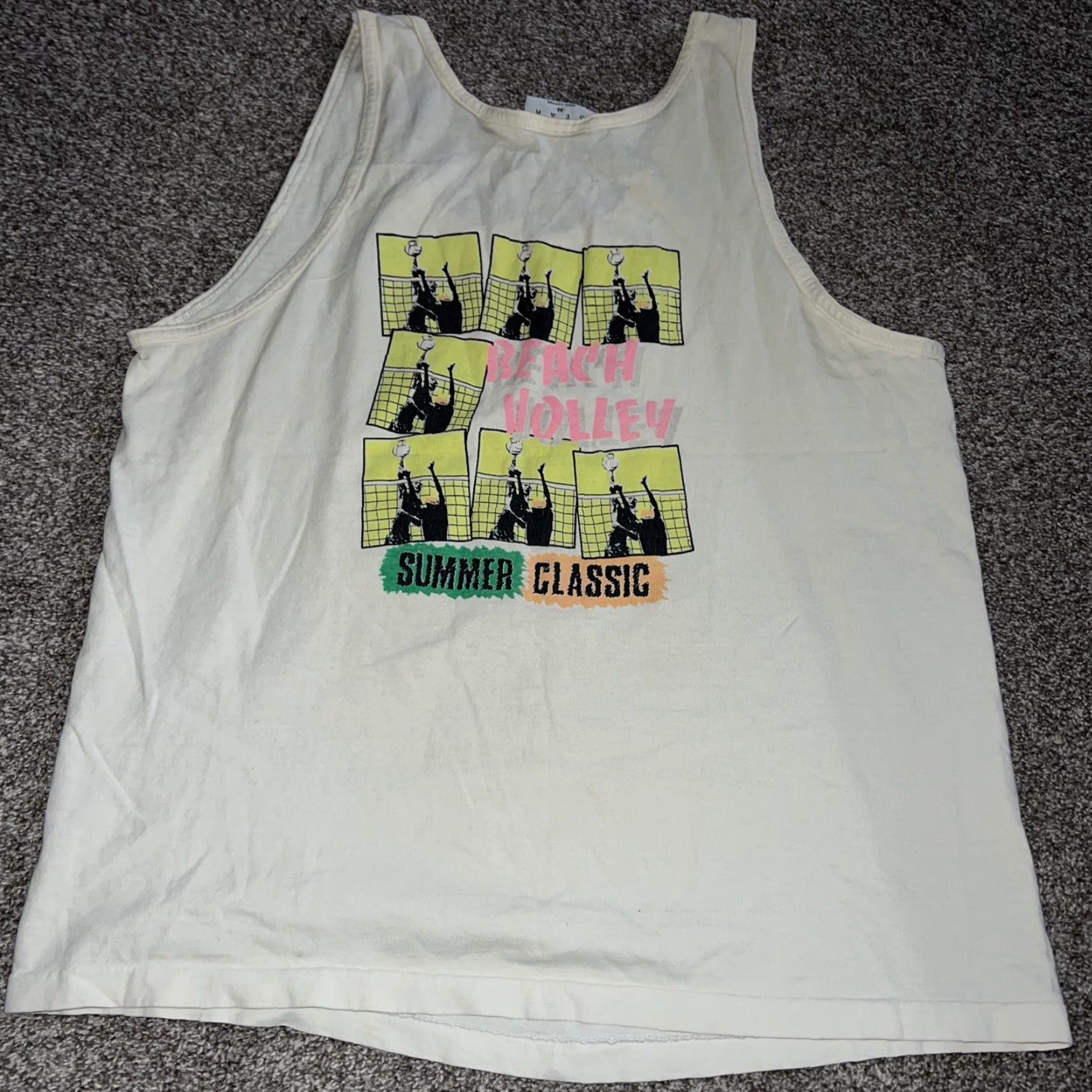 Vintage VINTAGE Surf Gear Muscle Shirt Mens Size M Beige 1980s T-Shirt Mens Size US M / EU 48-50 / 2 - 4 Thumbnail