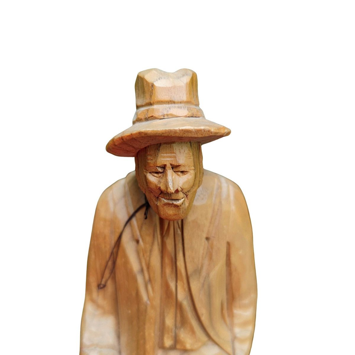 Vintage Paul-Émile Caron Hand Carved Wooden Old man Sculpture Size ONE SIZE - 6 Thumbnail