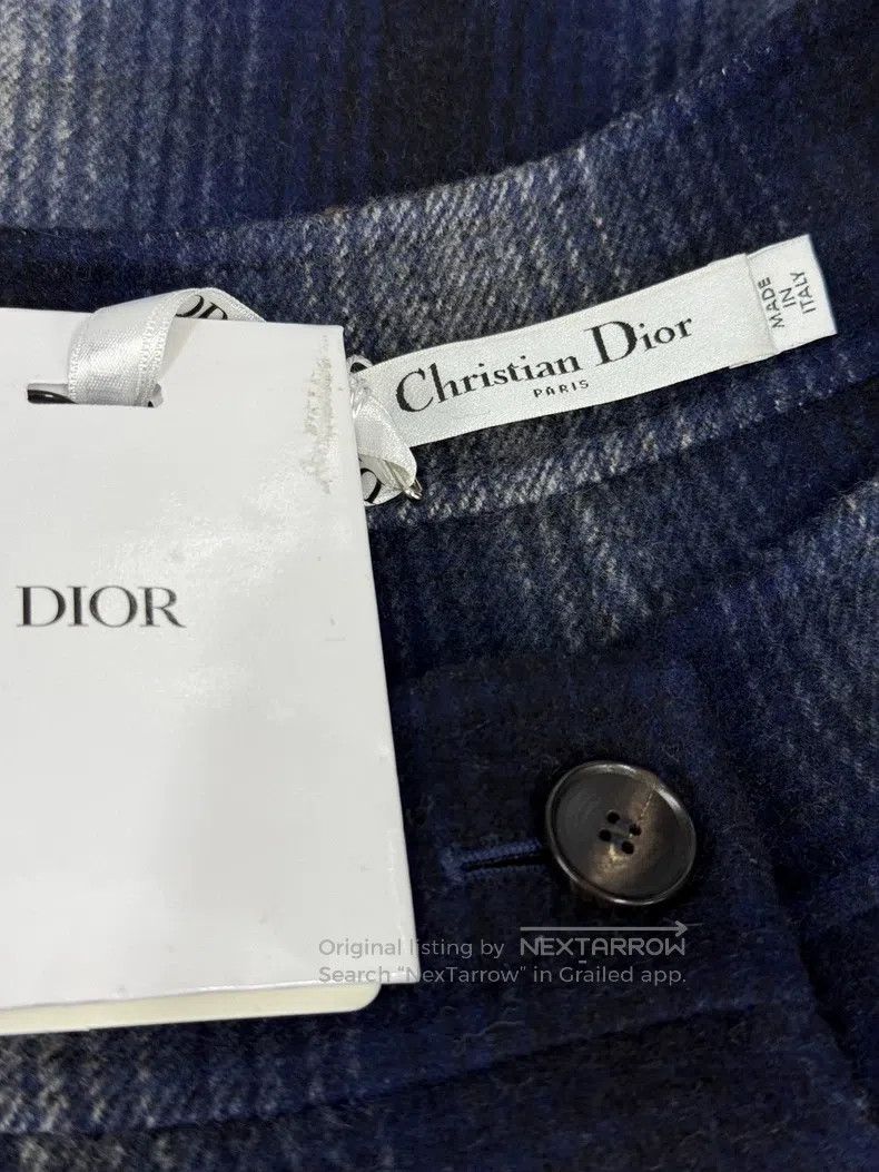 Dior Dior Blue plaid wool tassel skirt Size 42" / US 20 - 3 Thumbnail