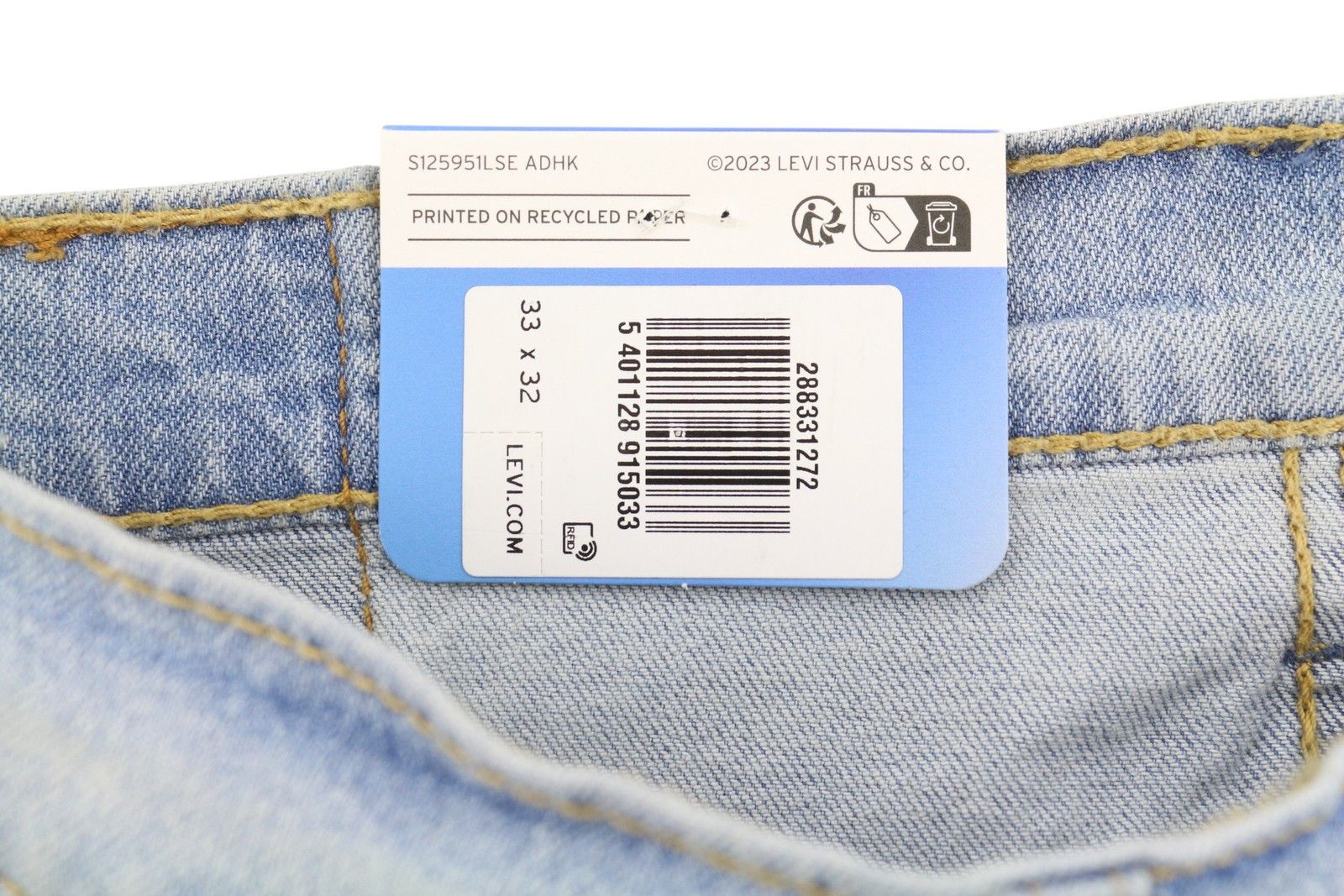 Levi's 512 W33/L32 Slim Taper Faded Blue Jeans 87083 Size US 33 - 11 Thumbnail