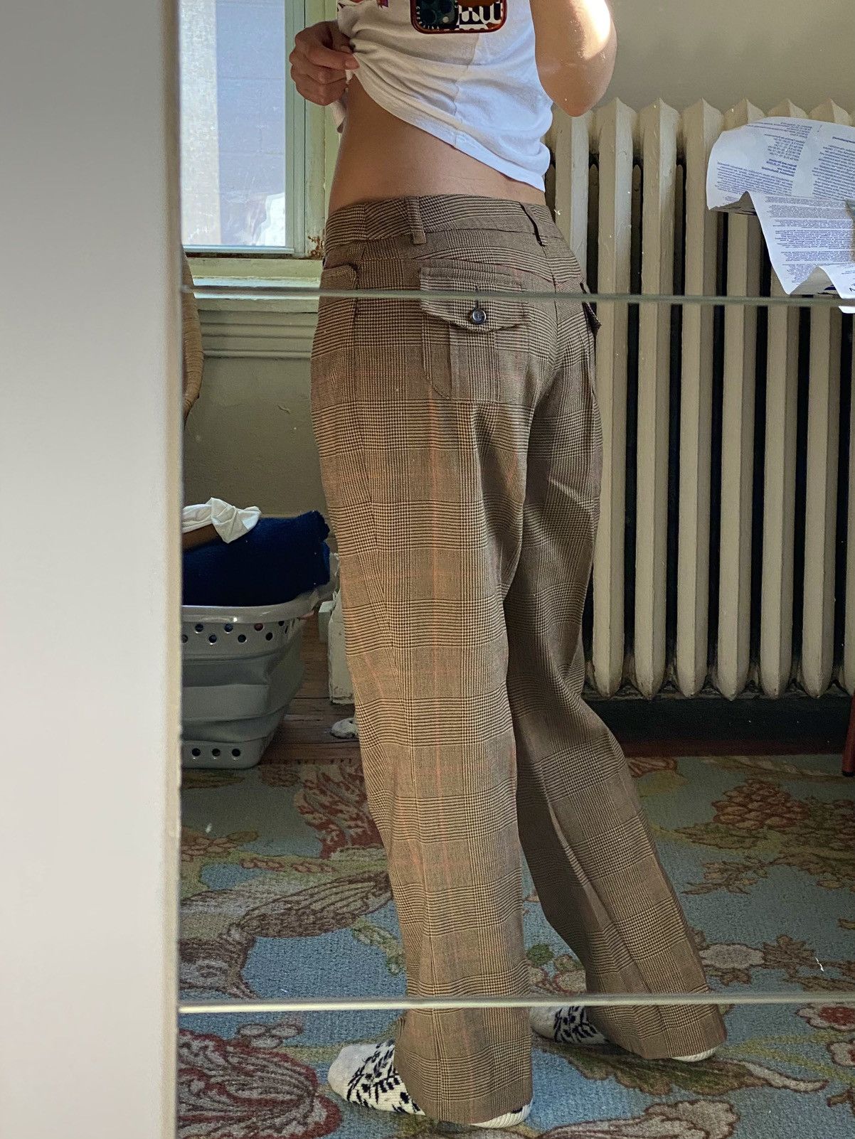 Dolce & Gabbana Vintage 90’s Dolce & Gabbana Houndstooth Trousers Size 28" / US 6 / IT 42 - 4 Thumbnail