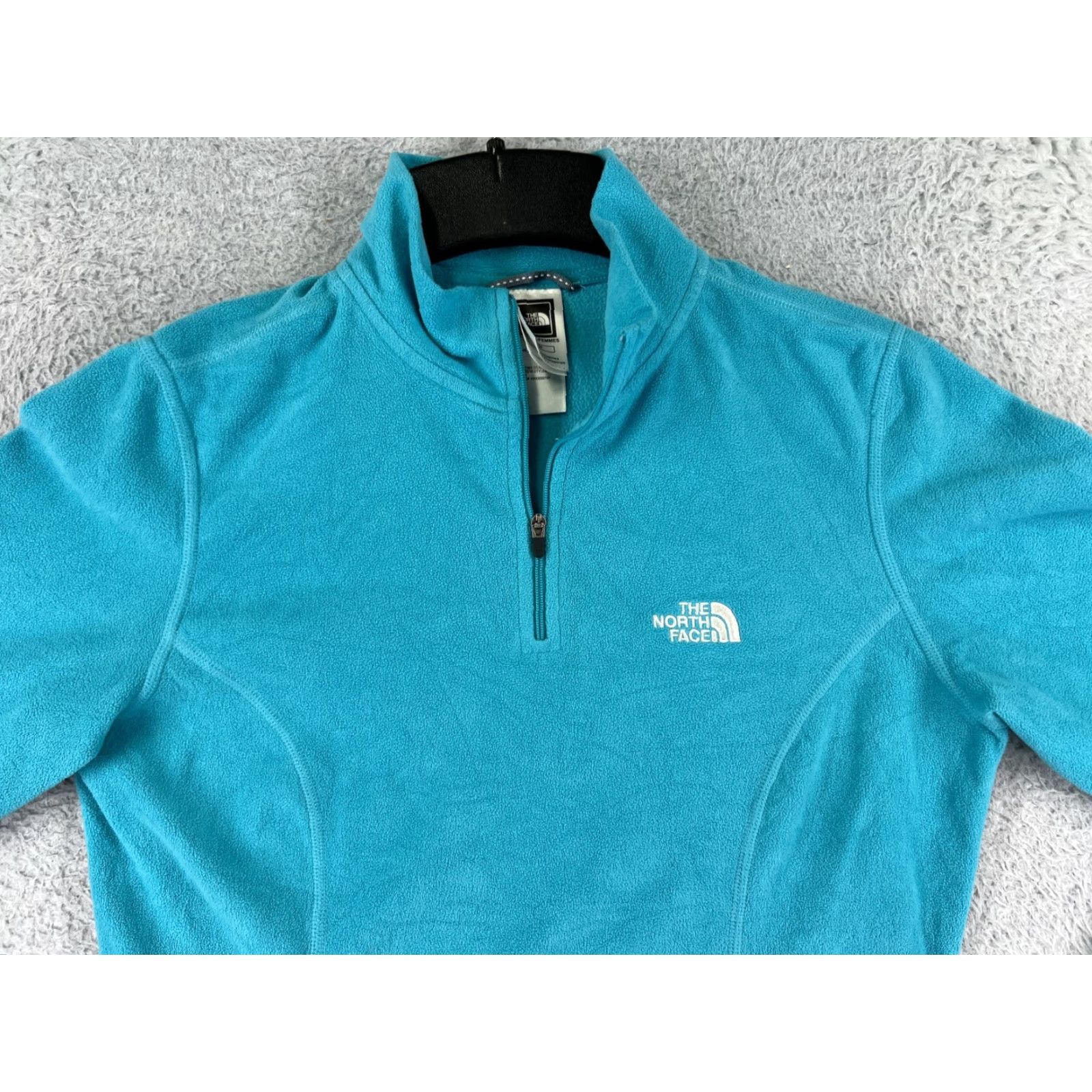 The North Face The North Face Sweater Women Small Blue TKA 100 Polyester Fleece Mock Neck Pullover Casual Fall Winter Size S / US 4 / IT 40 - 7 Thumbnail