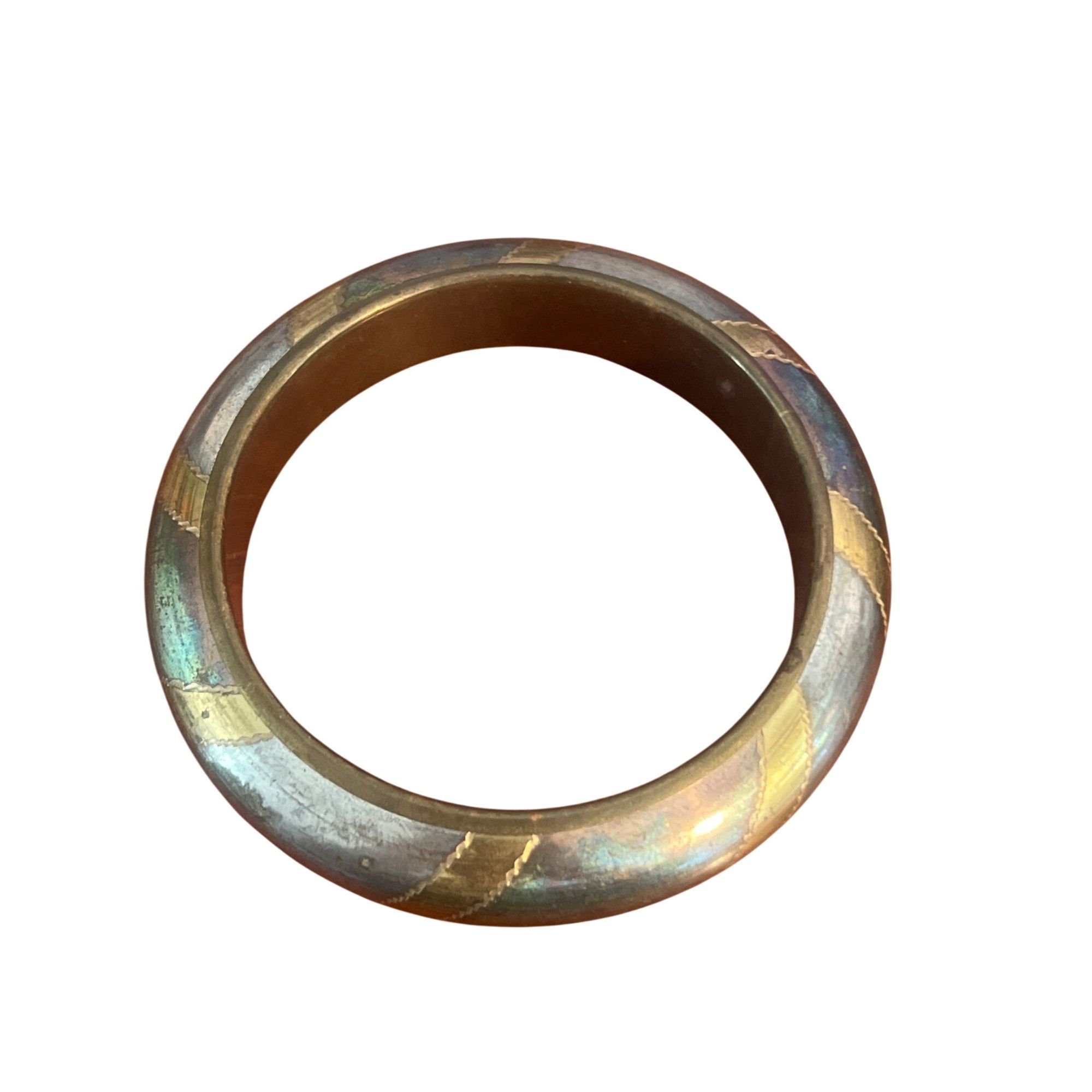 Other Vintage Carol for Eva Graham Brass Bangle Bracelet 2 Tone In Size ONE SIZE - 3 Thumbnail