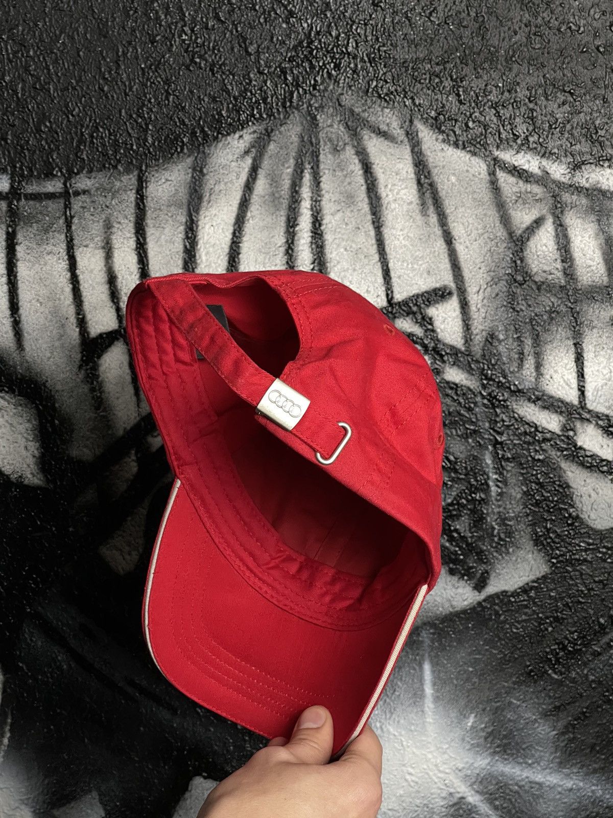 Vintage Vintage Audi Racing Red Y2K Cap Hat Size ONE SIZE - 7 Thumbnail
