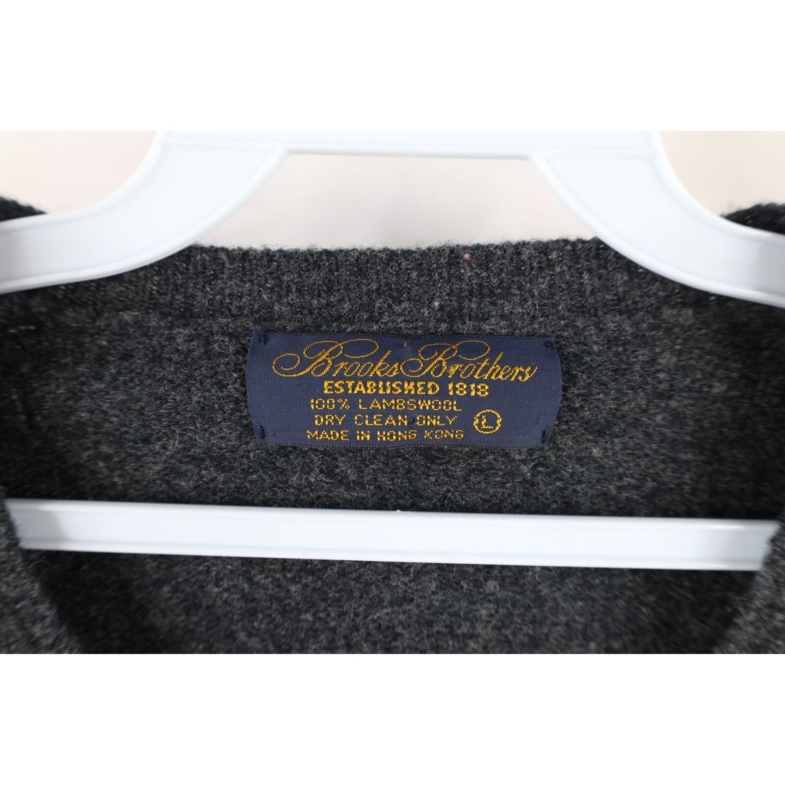 Brooks Brothers Vintage 90s Brooks Brothers Wool Knit Argyle Diamond Sweater Size US L / EU 52-54 / 3 - 4 Thumbnail