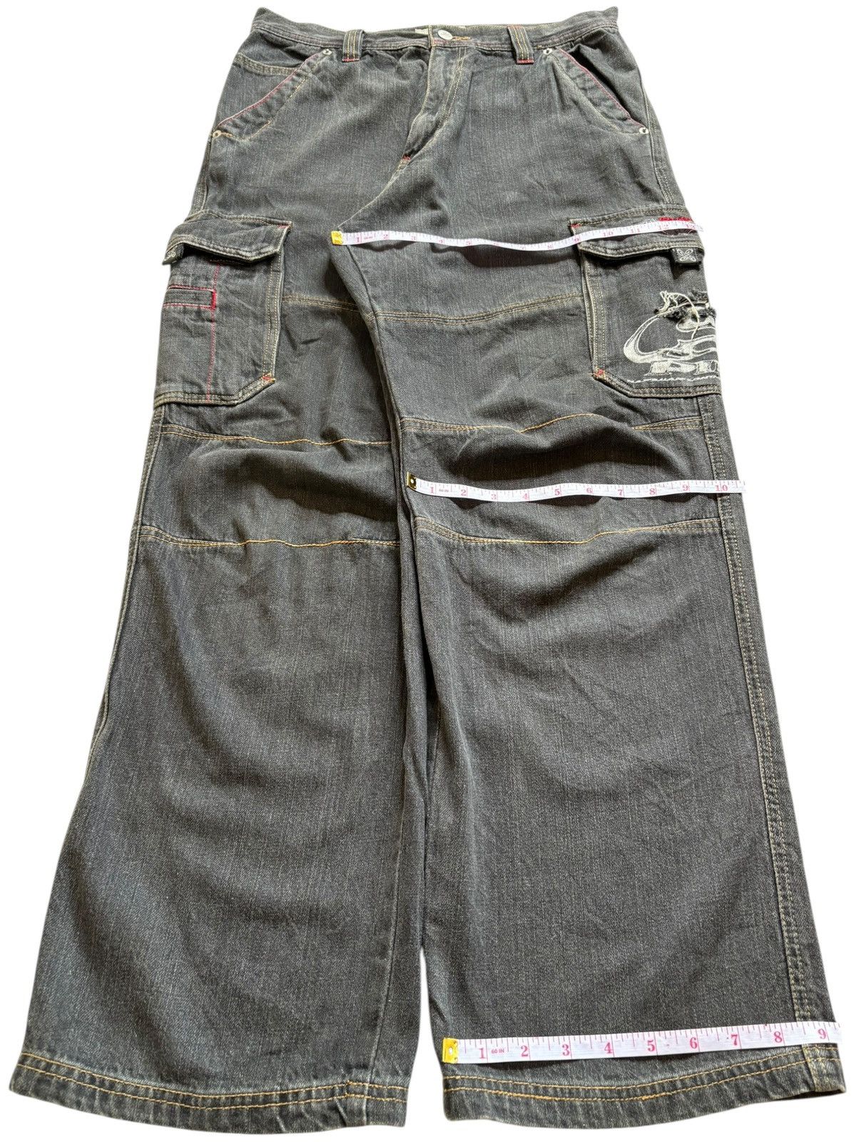 Japanese Brand Vintage Piko Distressed Baggy Cargo Jeans Size US 31 - 15 Thumbnail