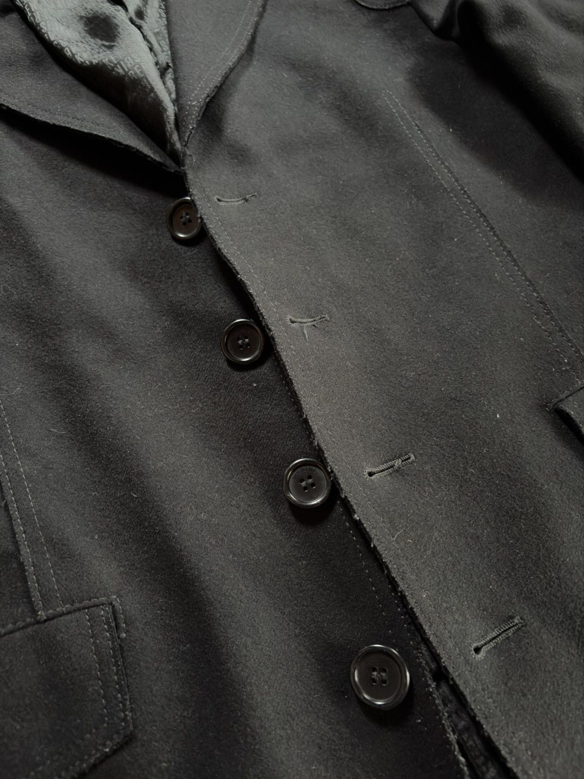 Dirk Bikkembergs 00s Dirk Bikkembergs Military Raw Edges Rare Blazer Jacket Size US L / EU 52-54 / 3 - 11 Thumbnail