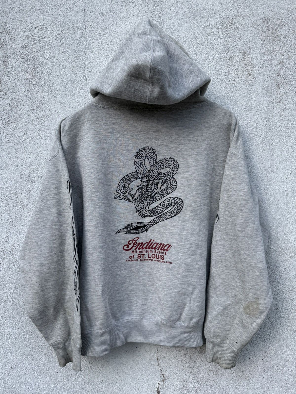 Japanese Brand 2000s Distressed Dogcigar Dragon Pullover Hoodie Size US L / EU 52-54 / 3 - 1 Thumbnail