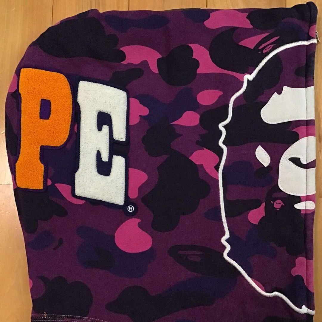 Bape BAPE head full zip hoodie 1st camo purple camo a bathing ape Size US XXL / EU 58 / 5 - 4 Thumbnail